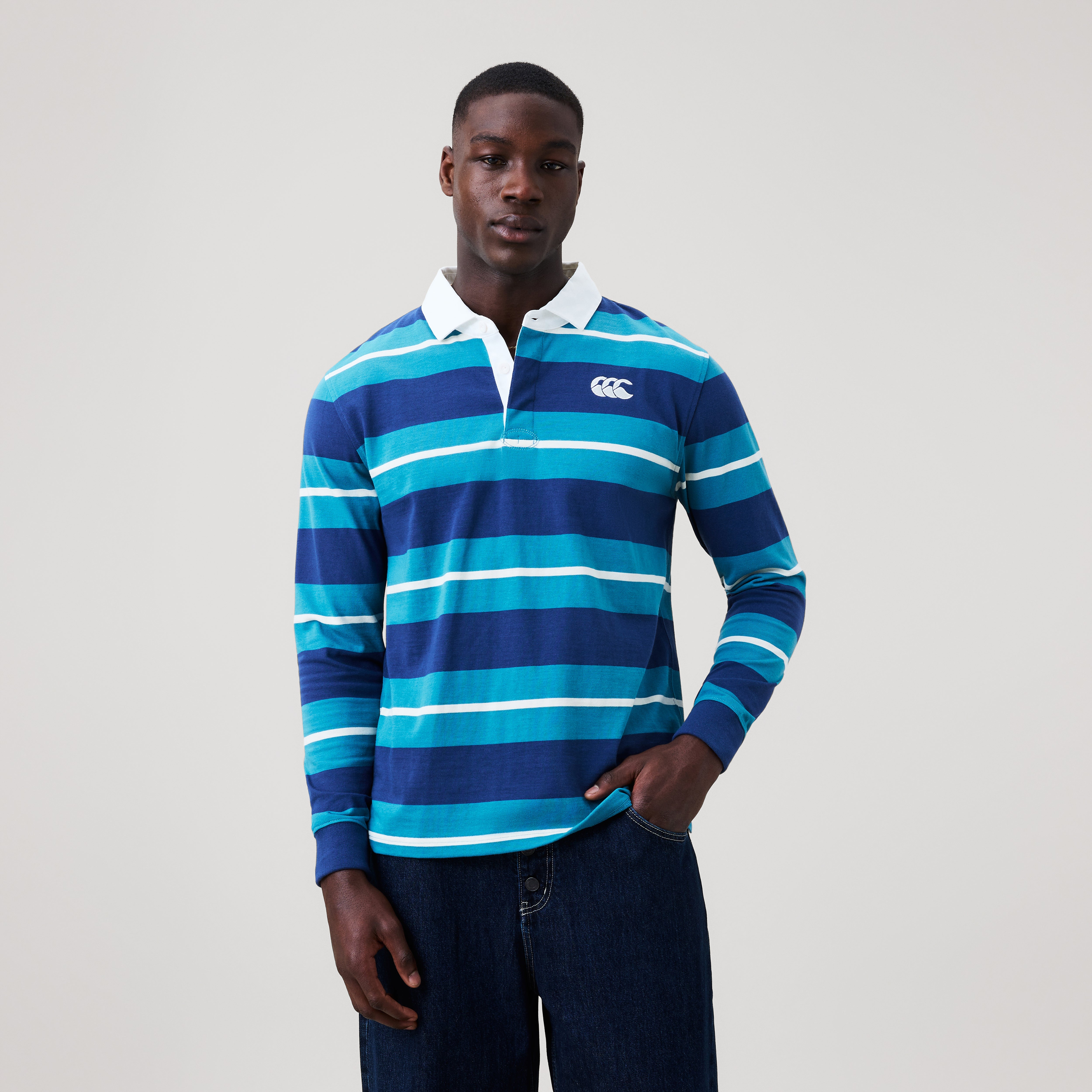 camiseta-de-rugby-canterbury-stripe-azul-para-hombre image 3