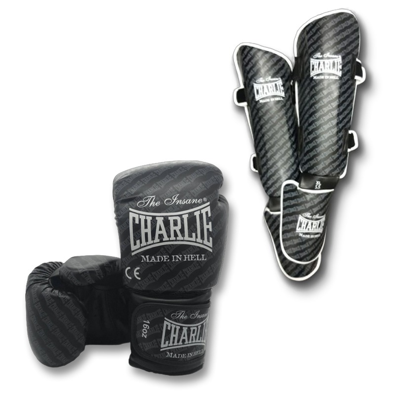 charlie-boxing-pack-blast-negro-guantes-y-espinilleras image 1