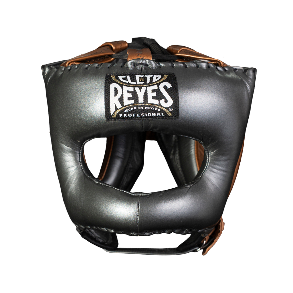 cleto-reyes-protector-de-cabeza-tradicional-en-piel-de-res-gris-oxford-cobrizo image 1