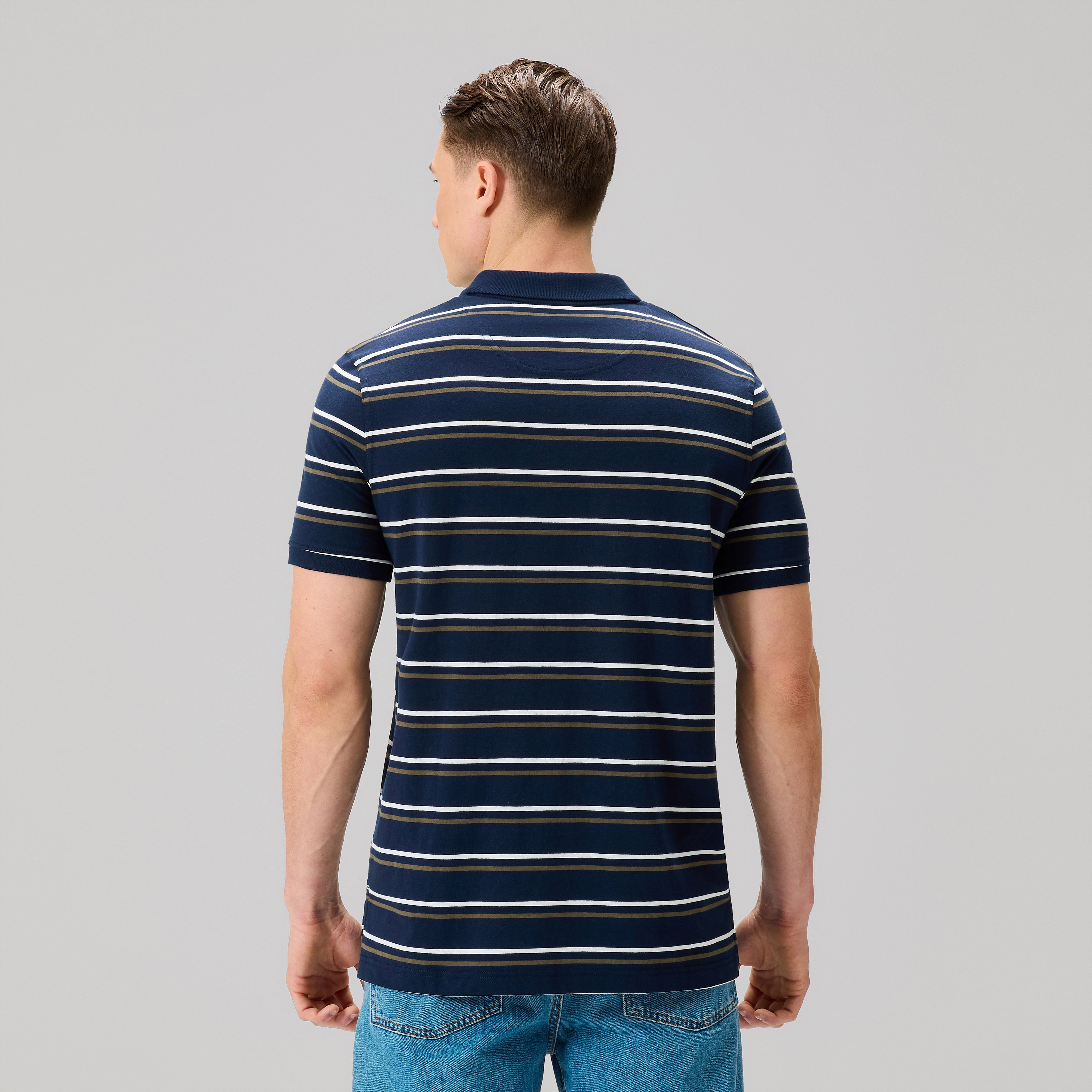 canterbury-yarn-dye-stripe-polo-shirt-hombre-azul-marino image 2