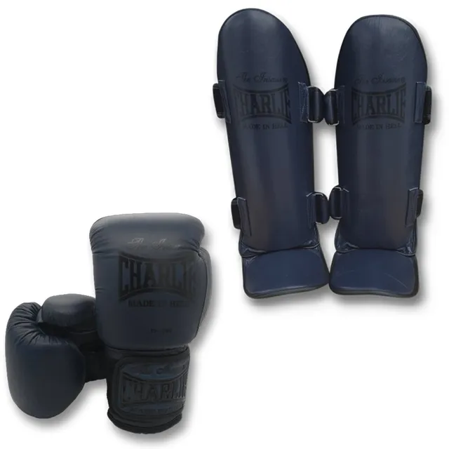pack-m-kick-deep-blue-de-charlie-boxing-guantes-y-espinilleras-de-boxeo image 1