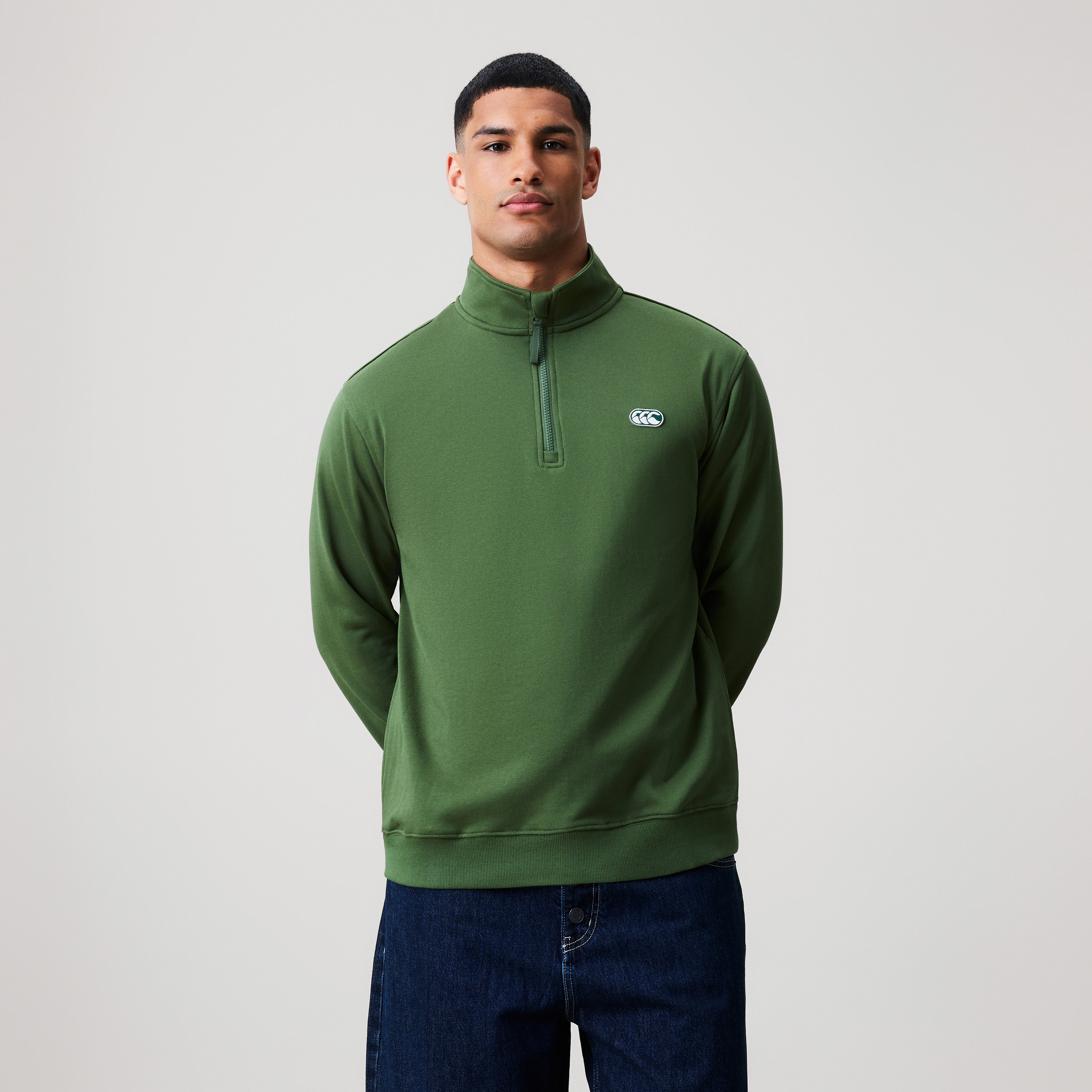 canterbury-everyday-sudadera-1-4-zip-para-hombre-verde image 3