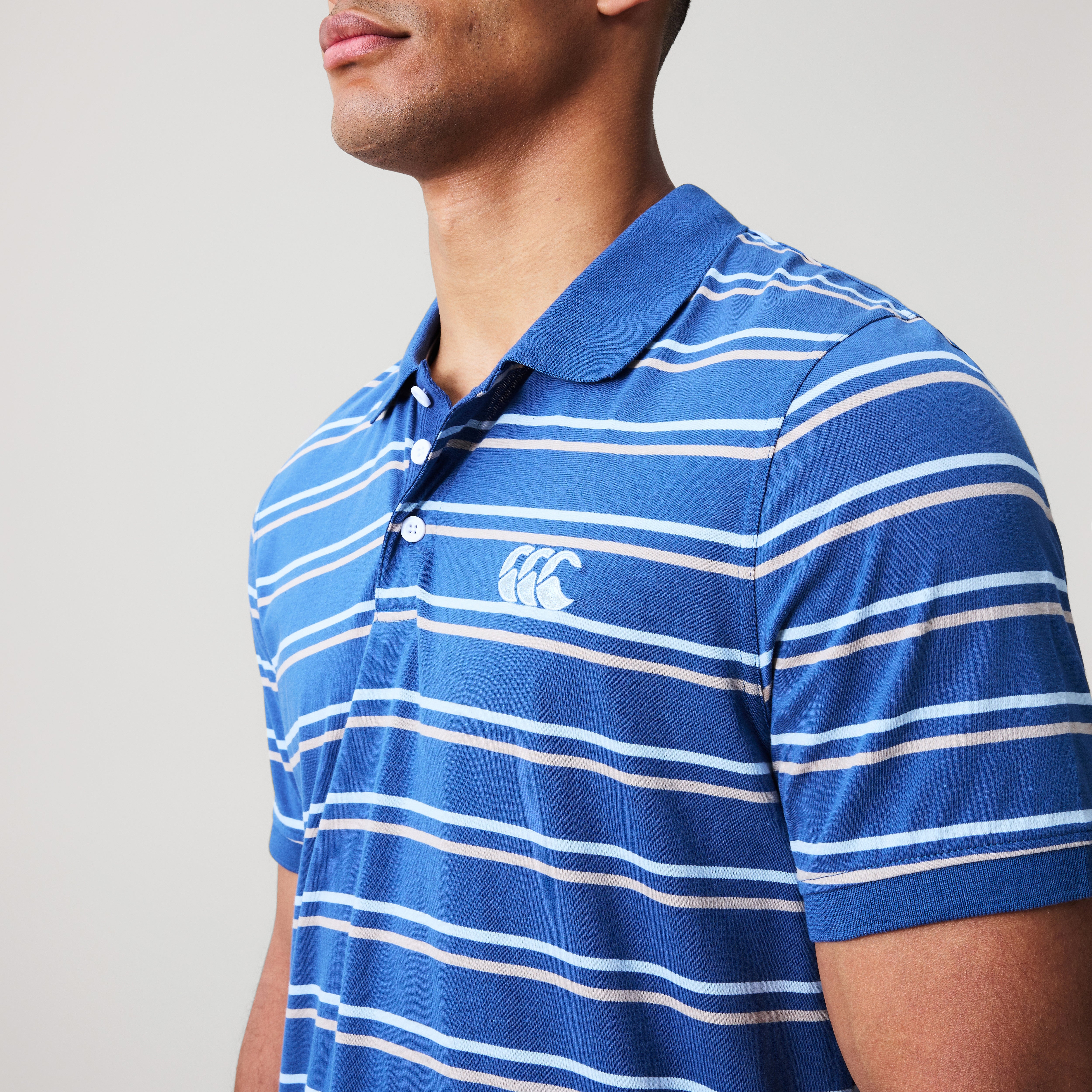 canterbury-mens-yarn-dye-stripe-polo-shirt-black image 5