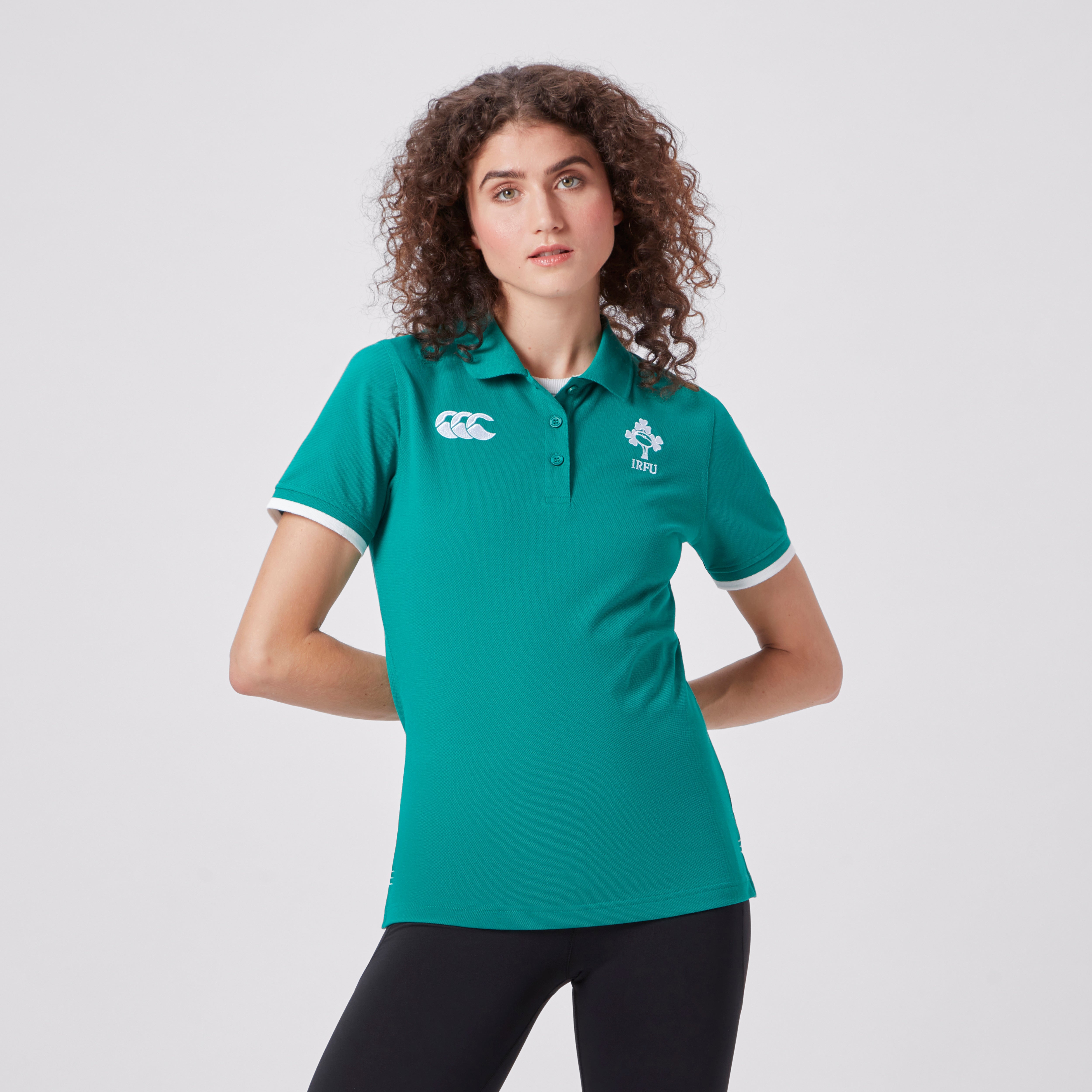 canterbury-polo-oficial-irlanda-mujer-verde-ireland-team image 1