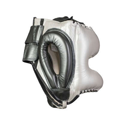 cleto-reyes-protector-de-cabeza-tradicional-en-piel-de-res-perla-gris-oxford image 2