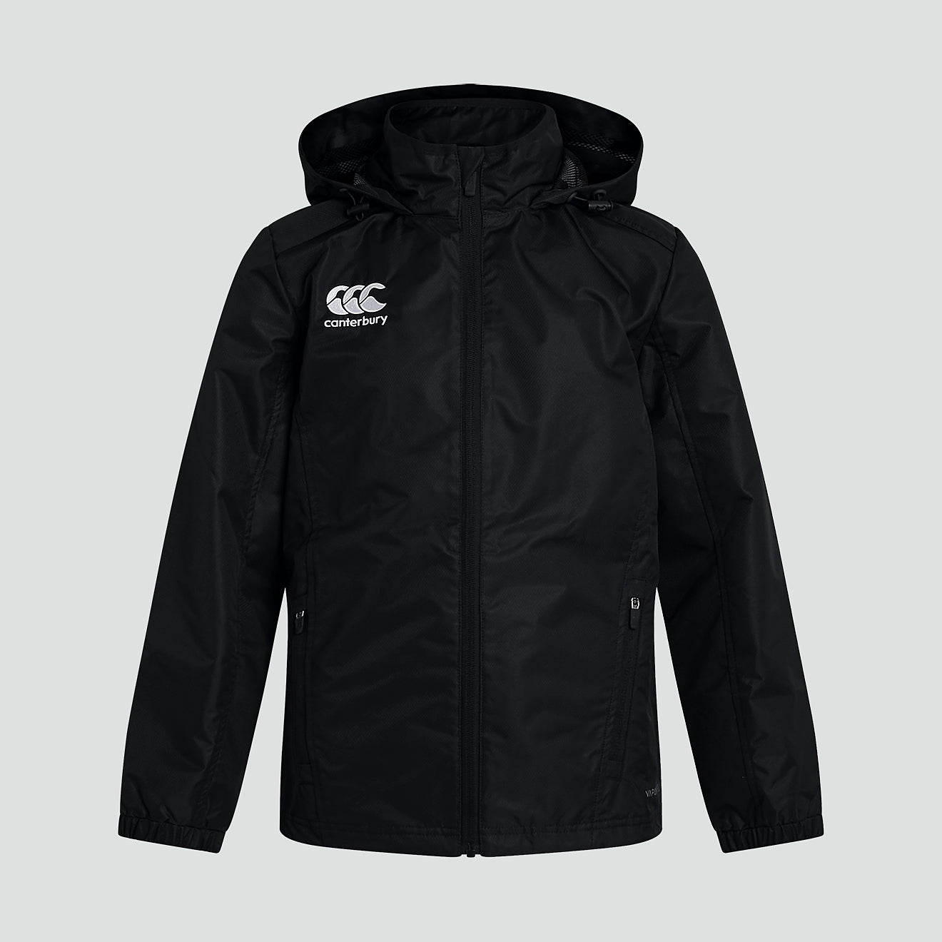 canterbury-junior-unisex-club-vaposhield-full-zip-rain-jacket-black-chaqueta-de- image 1