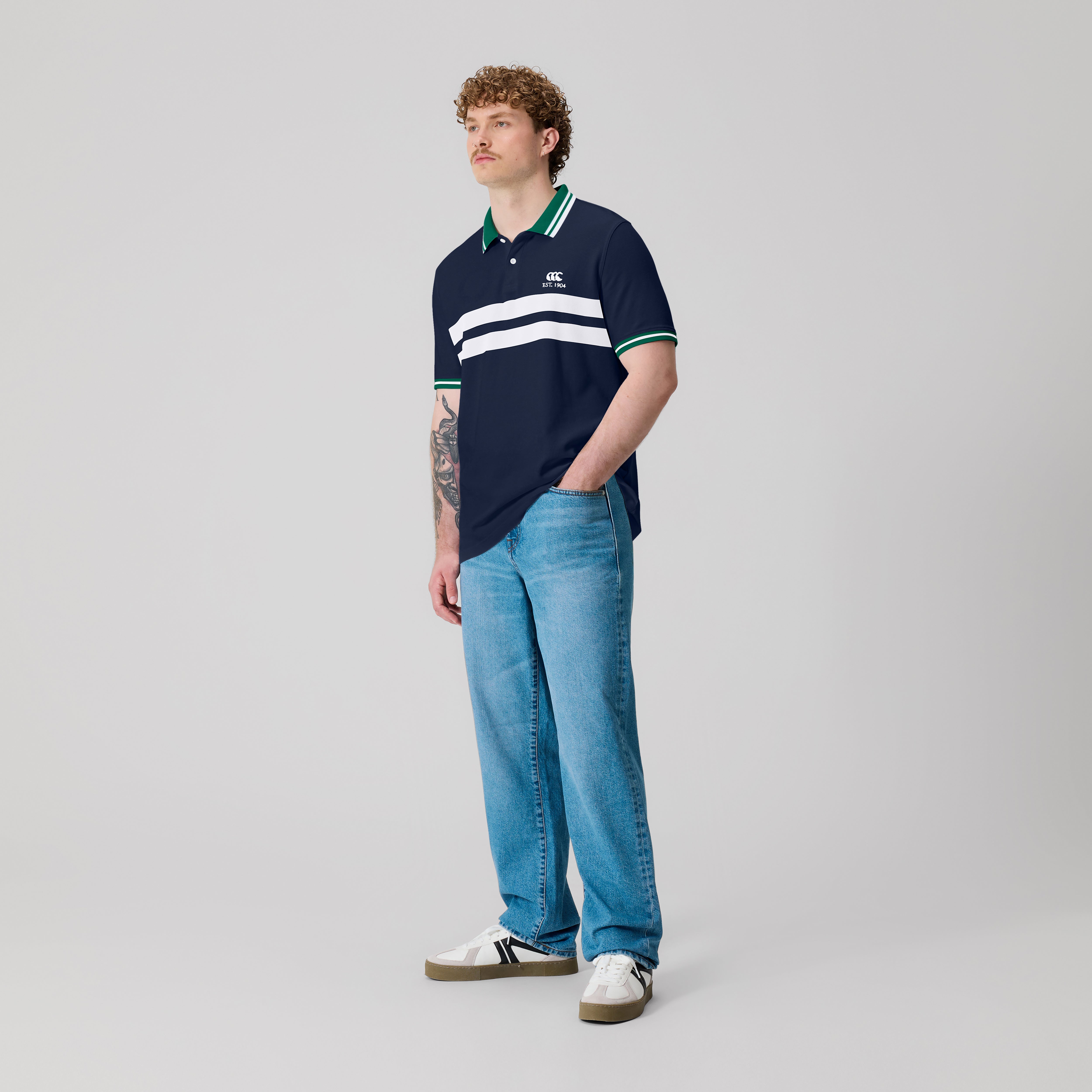 canterbury-chest-stripe-ccc-polo-azul-marino-para-hombre image 3