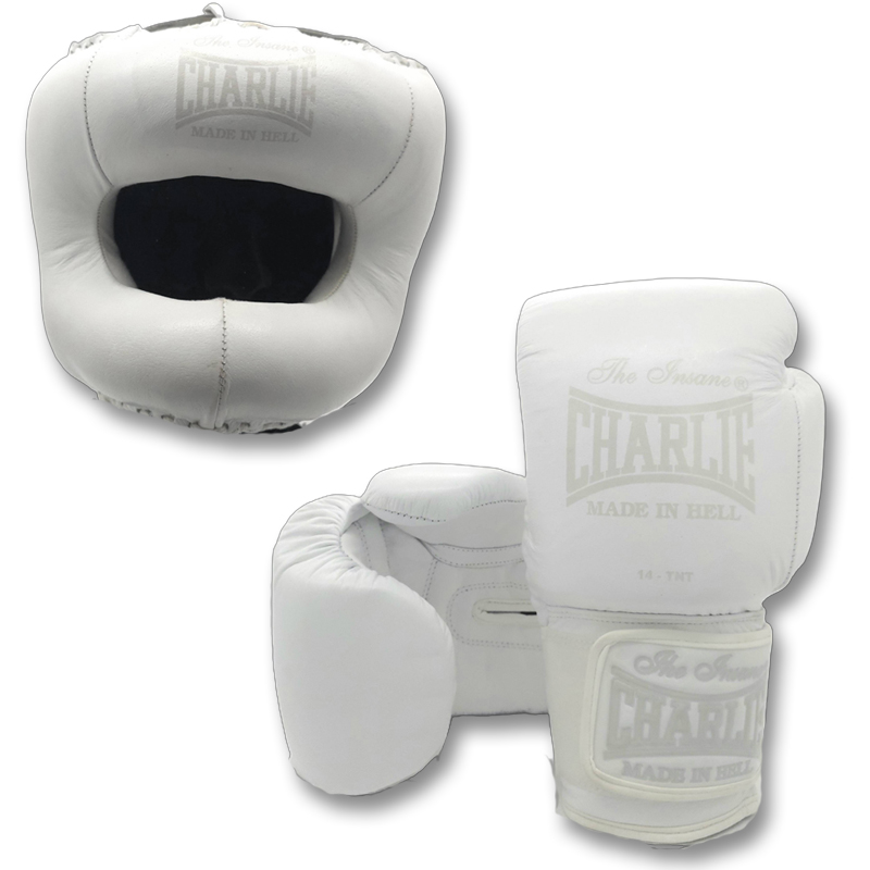 charlie-boxing-pack-m-boxeo-broken-white-guantes-y-casco-con-ahorro-de-20 image 1