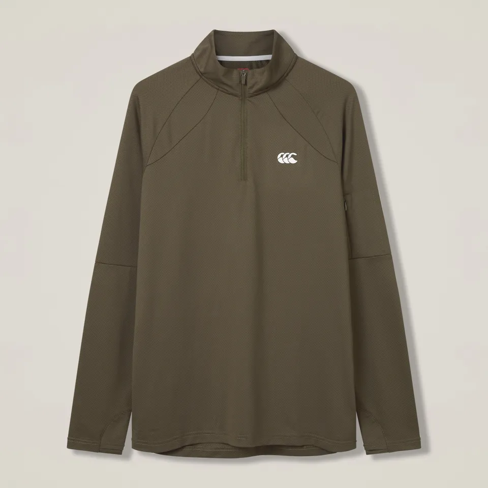 canterbury-tempo-1-4-zip-green-sudadera-de-entrenamiento-para-hombre image 1
