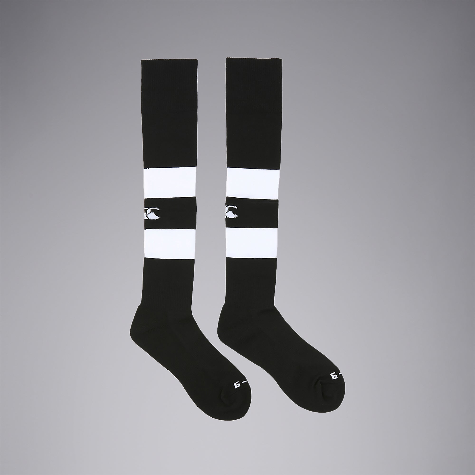 calcetines-canterbury-club-hooped-blanco-y-negro-unisex image 1