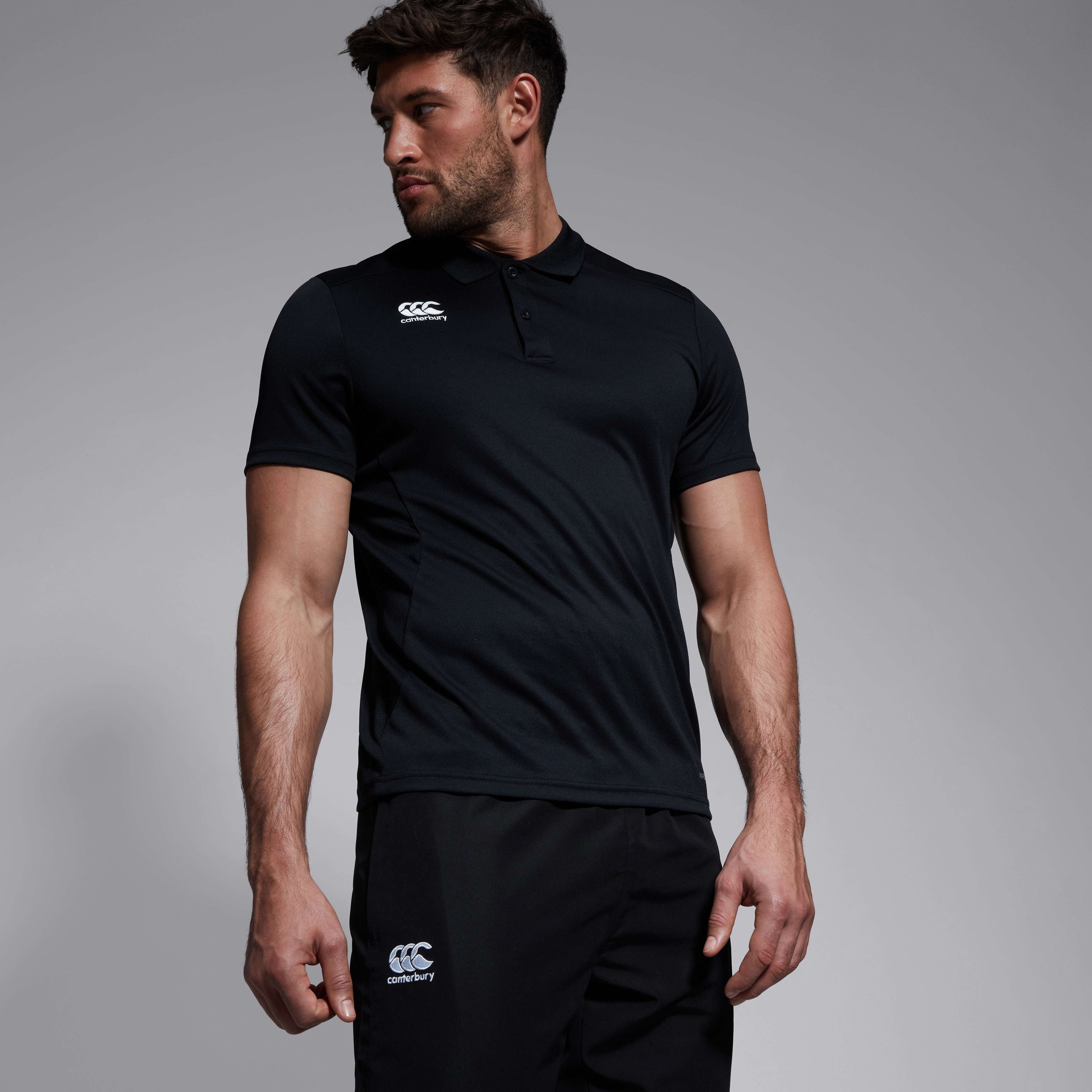 canterbury-club-dry-polo-negro-para-hombre image 3