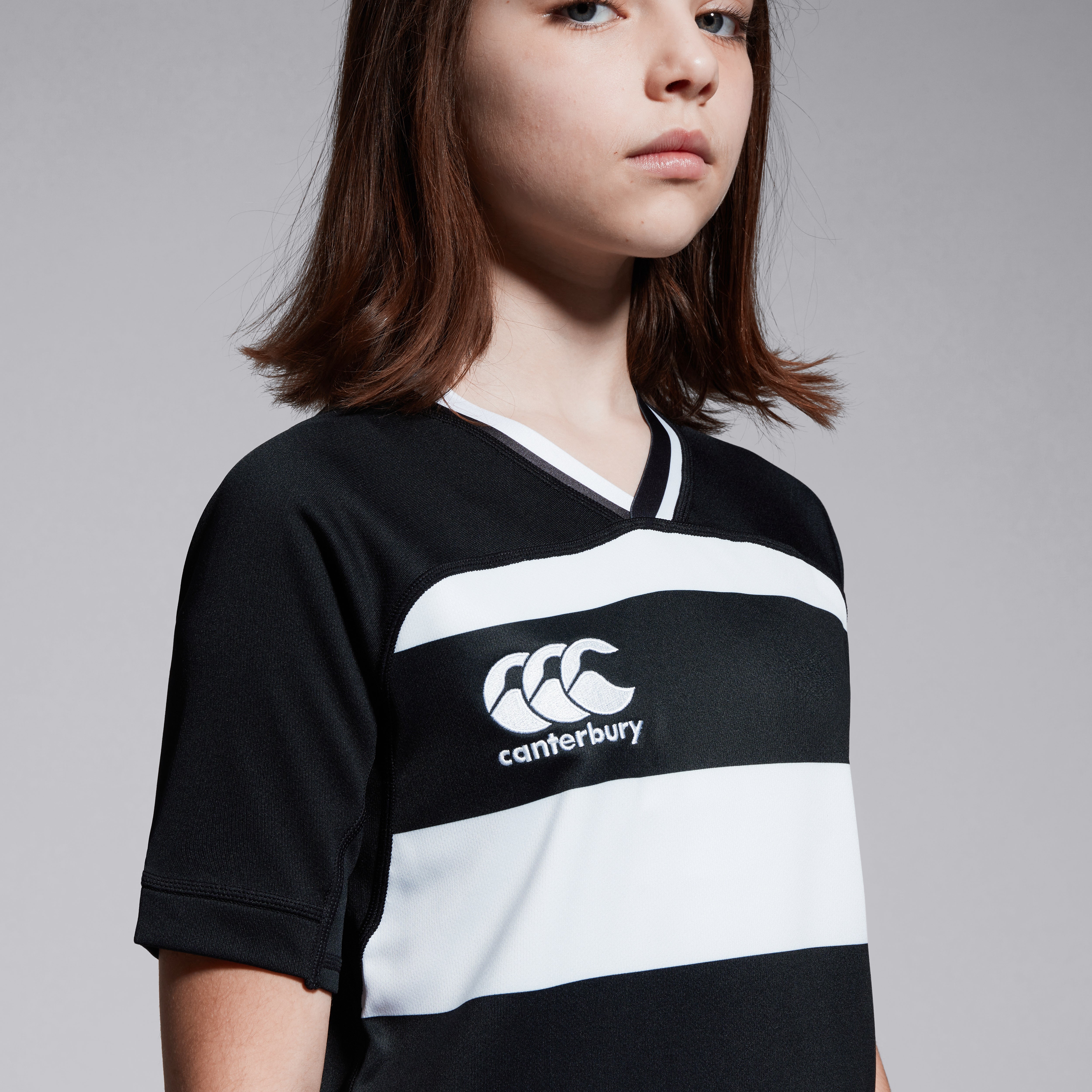canterbury-junior-unisex-vapodri-evader-hooped-jersey-negro image 6