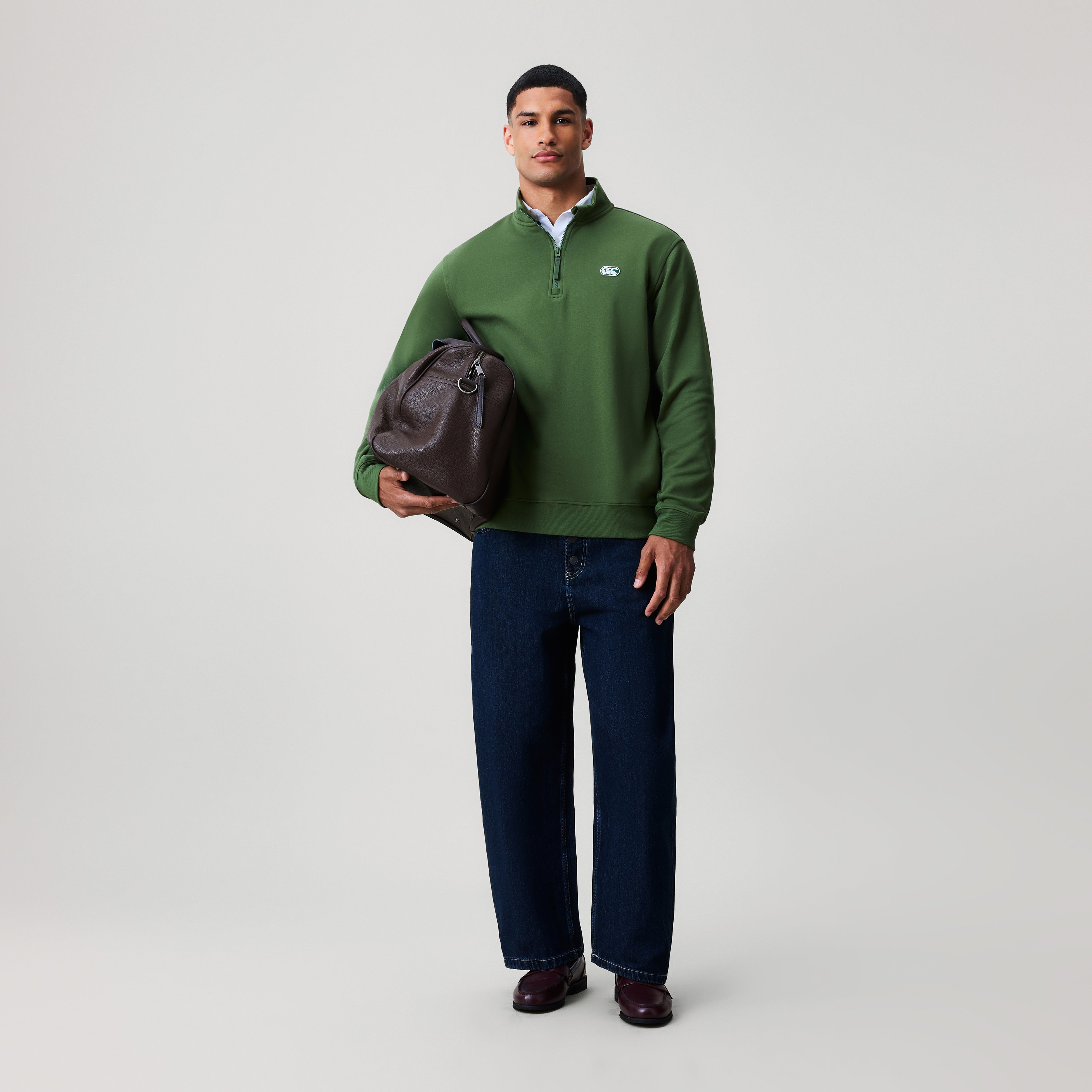 canterbury-everyday-sudadera-1-4-zip-para-hombre-verde image 2