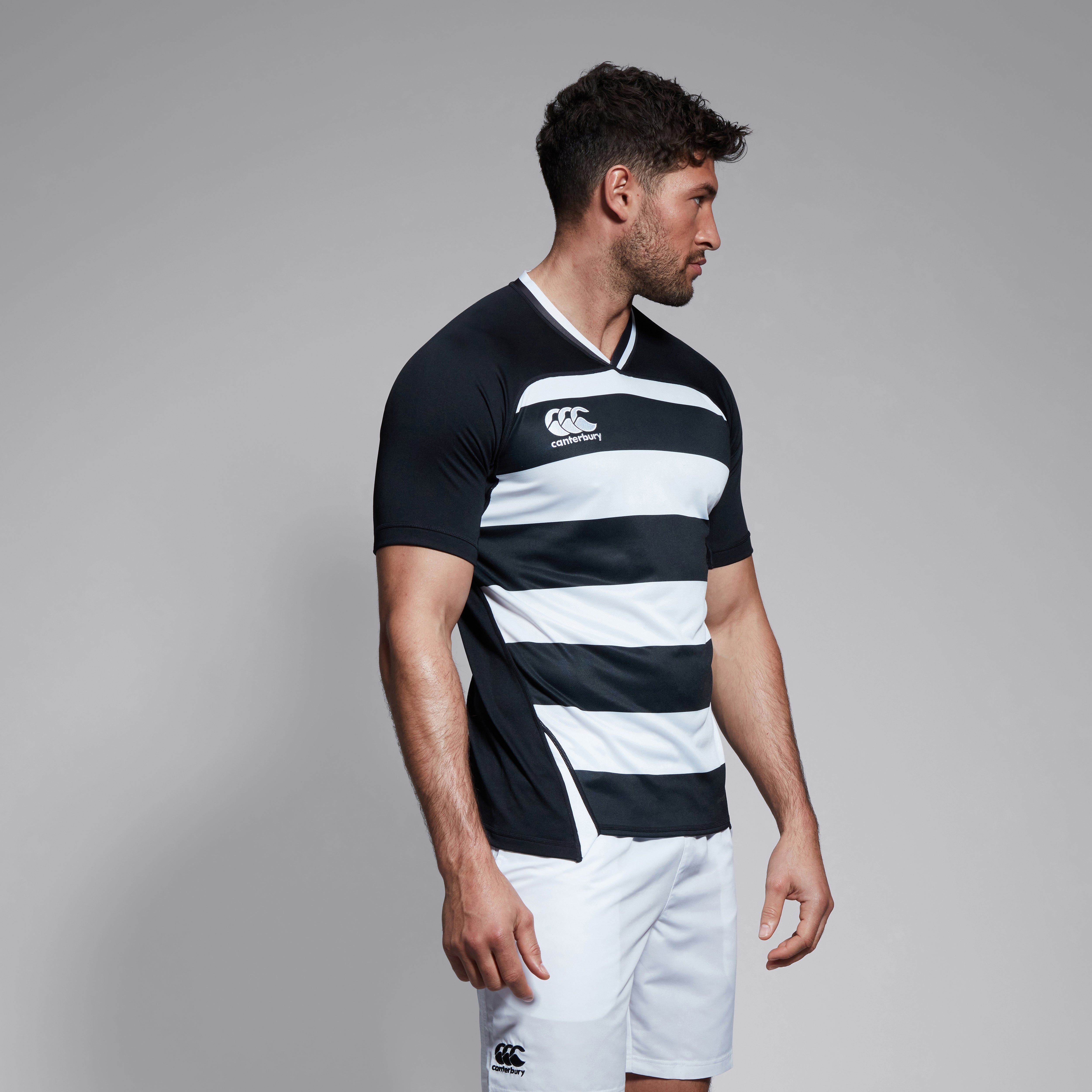 canterbury-camiseta-de-rugby-vapodri-evader-hooped-para-hombre-negra image 2
