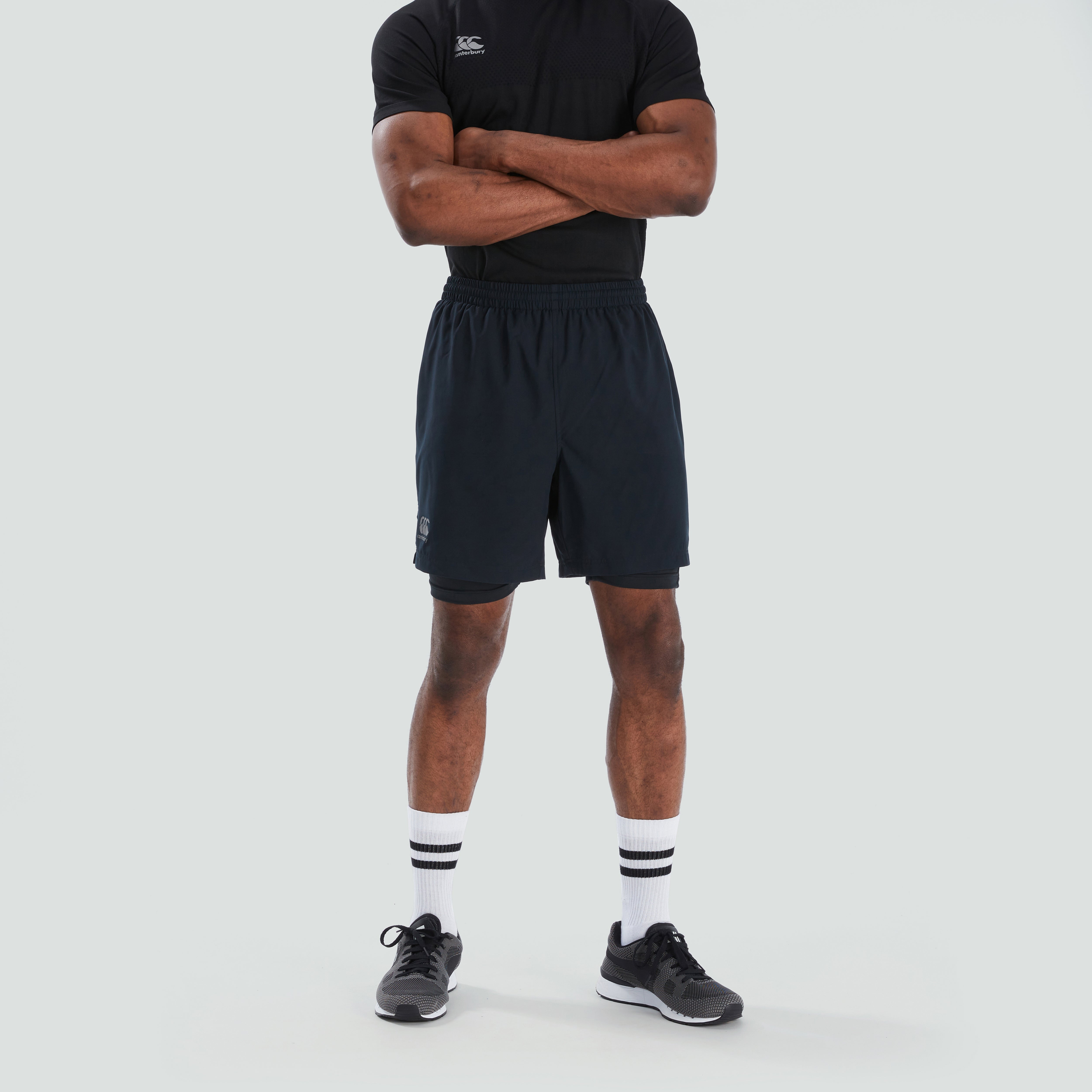 canterbury-vapodri-2-en-1-short-negro-gris-para-hombre image 2