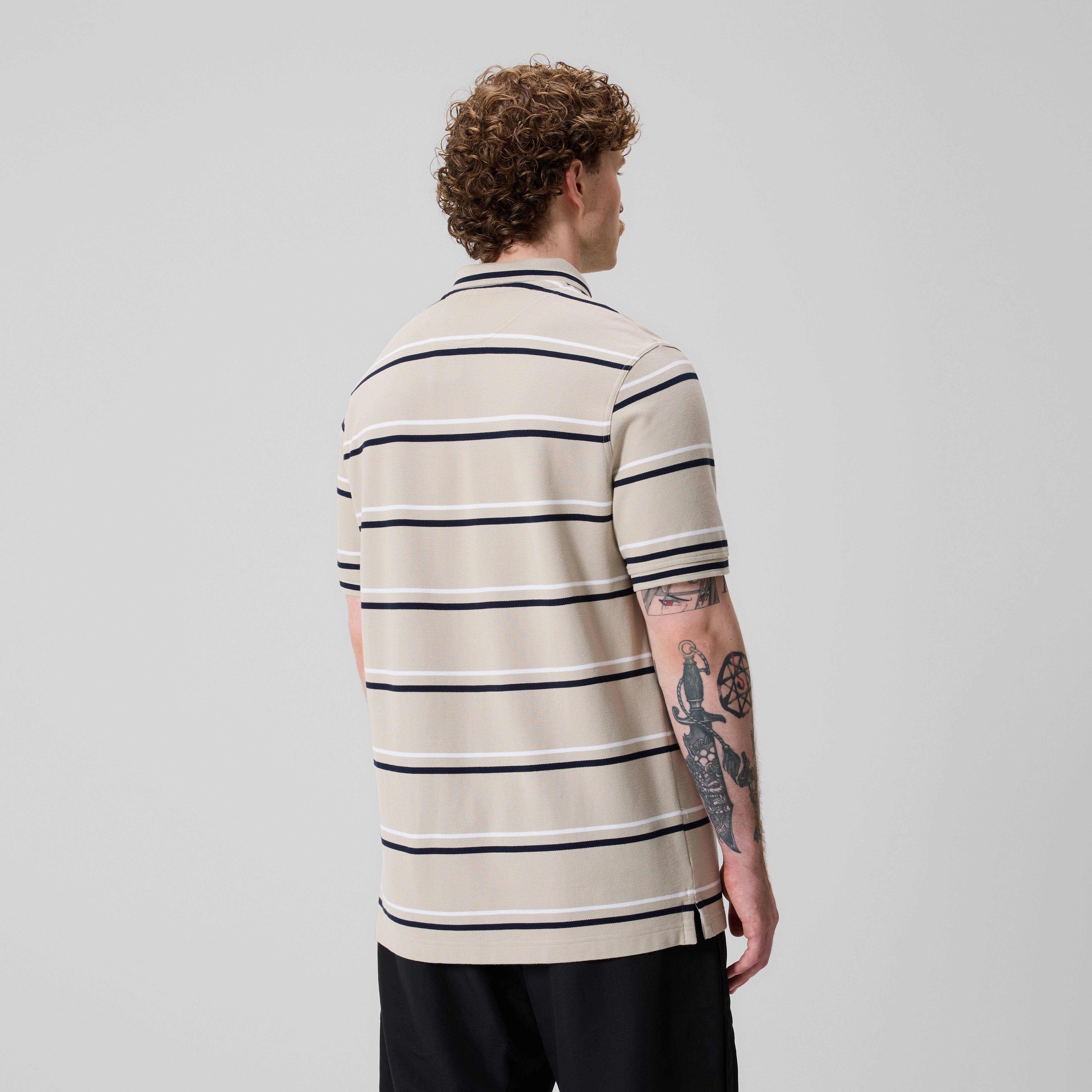 canterbury-multi-stripe-polo-beige-de-hombre image 2