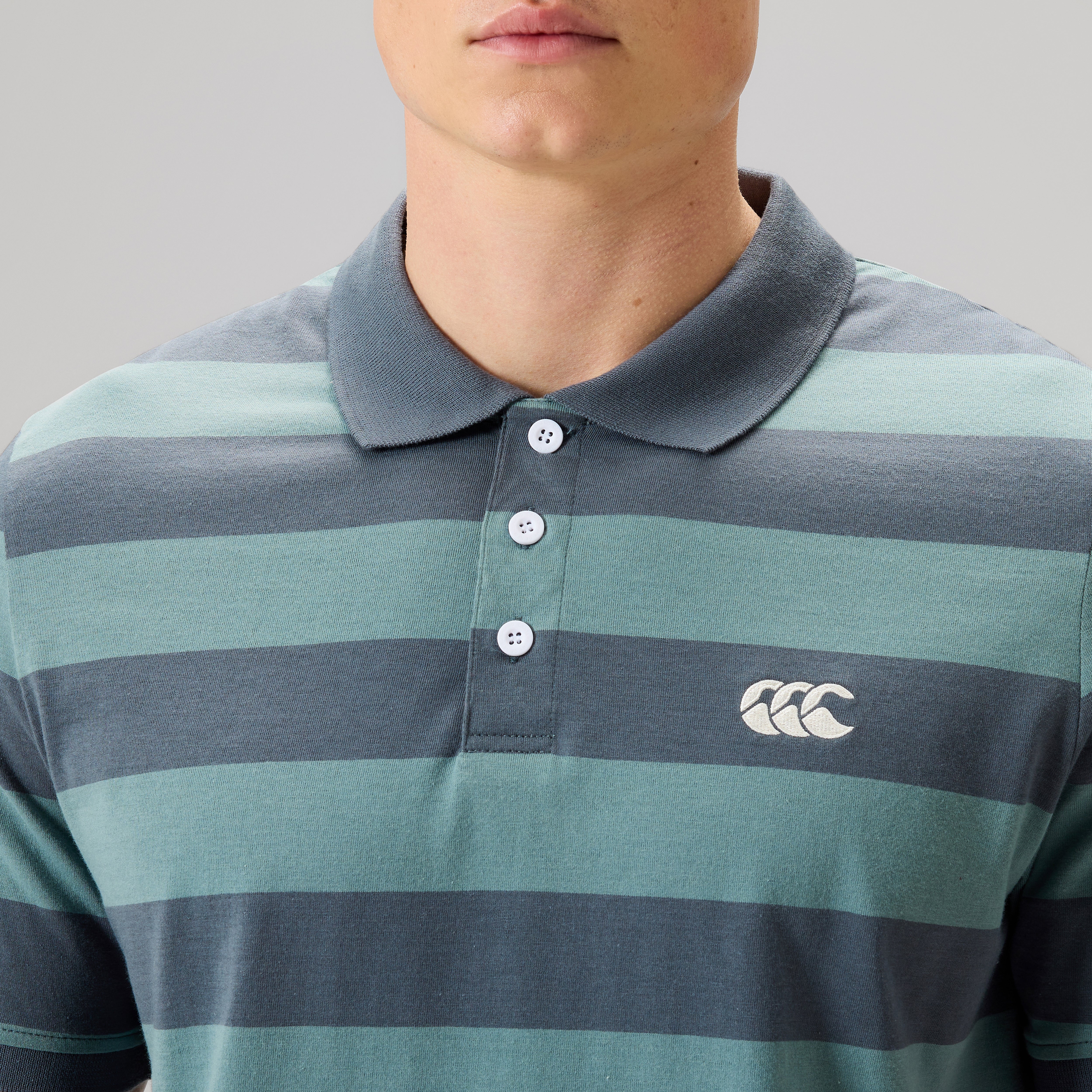 canterbury-mens-fundamentals-stripe-polo-shirt-grey image 7