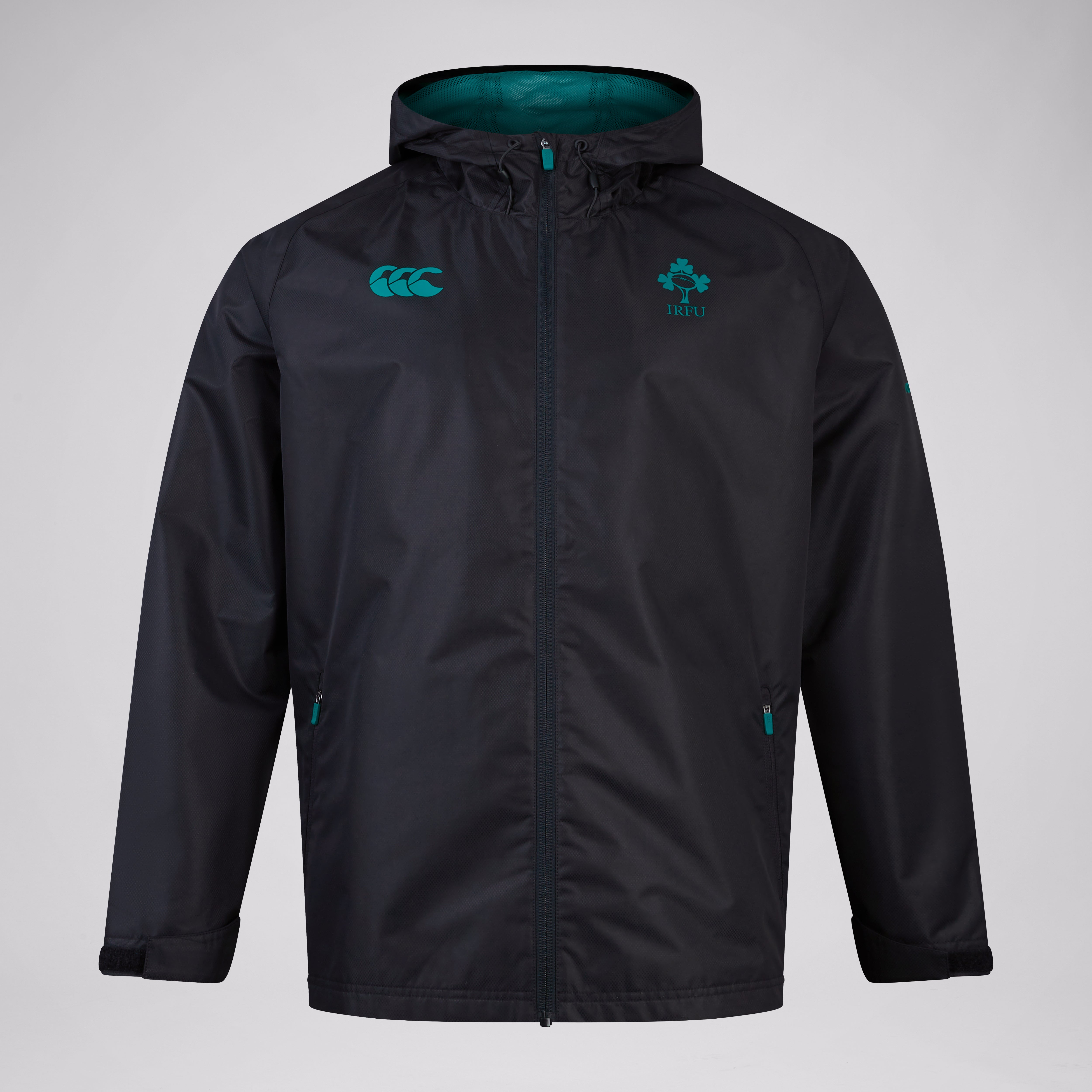 canterbury-ireland-wr-jacket-chaqueta-rompevientos-negra-verde-para-hombre image 1
