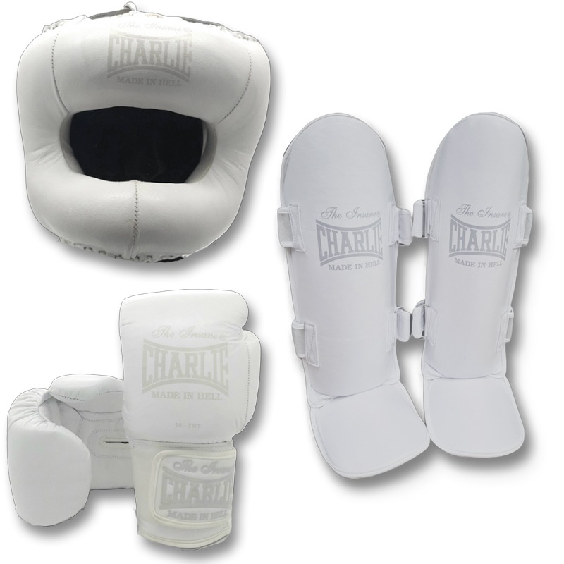 charlie-boxing-pack-m-full-kick-broken-white-guantes-espinillera-casco-ahorra-37 image 1