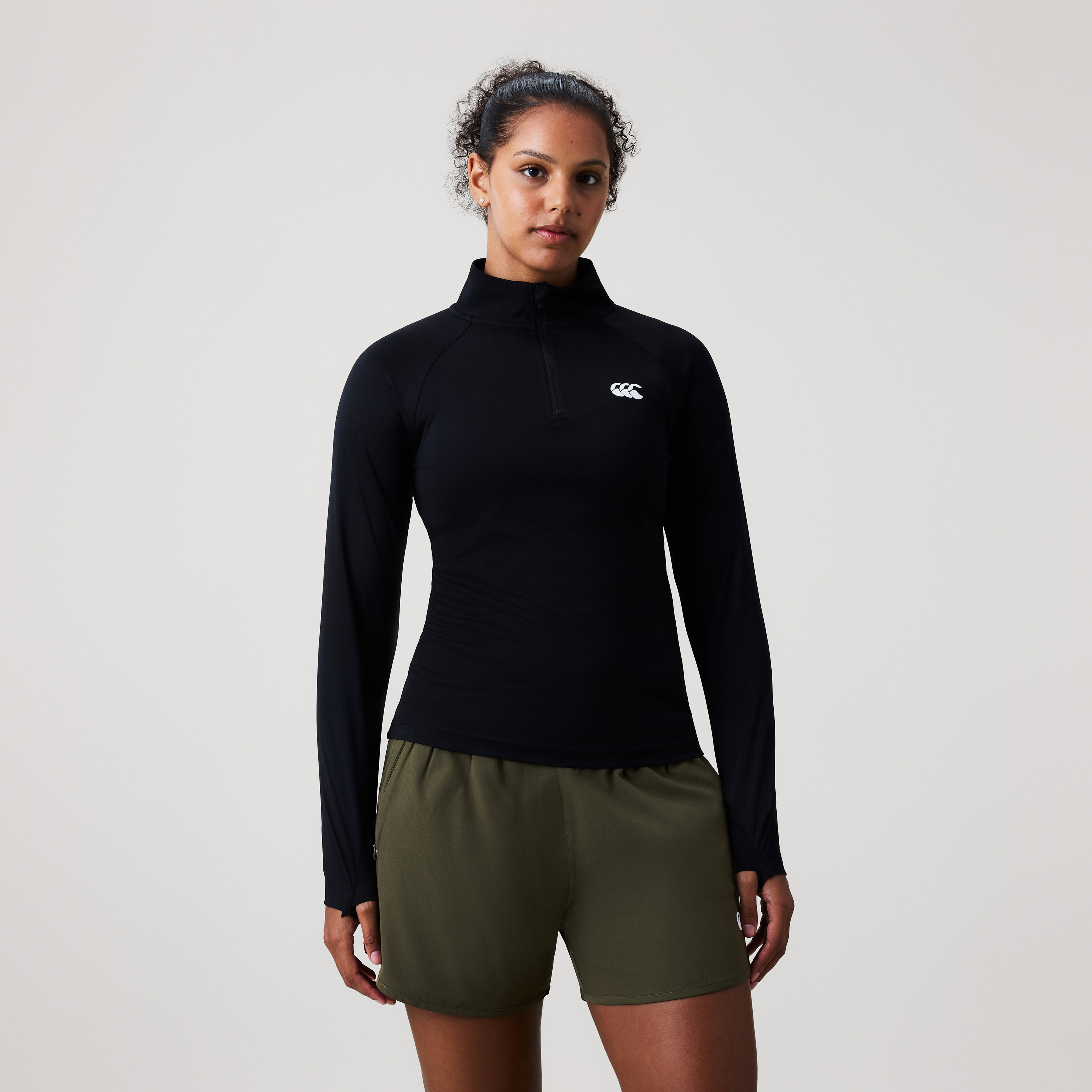 canterbury-tempo-1-4-zip-top-negro-para-mujer image 2