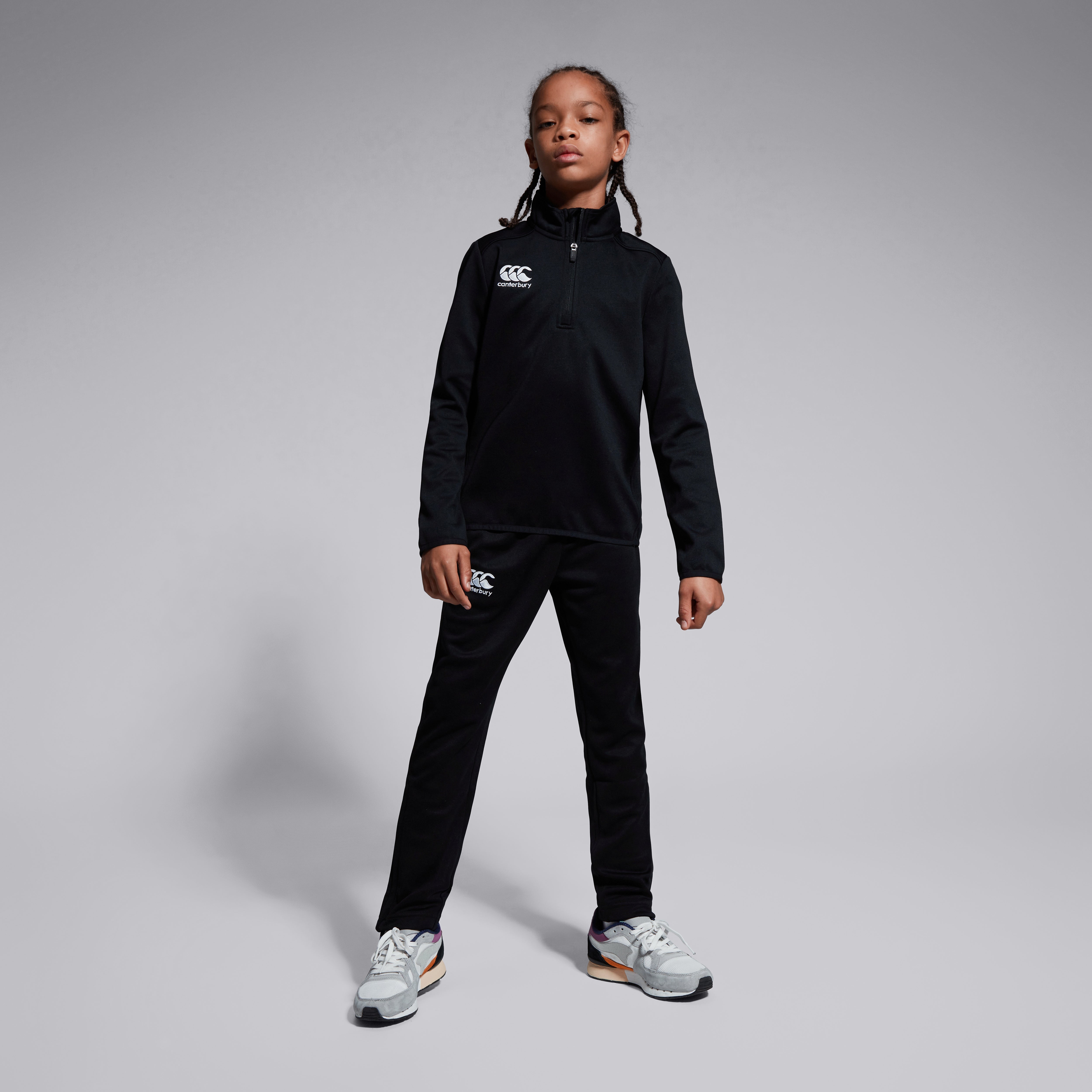 canterbury-club-1-4-zip-midlayer-junior-unisex-negro image 2