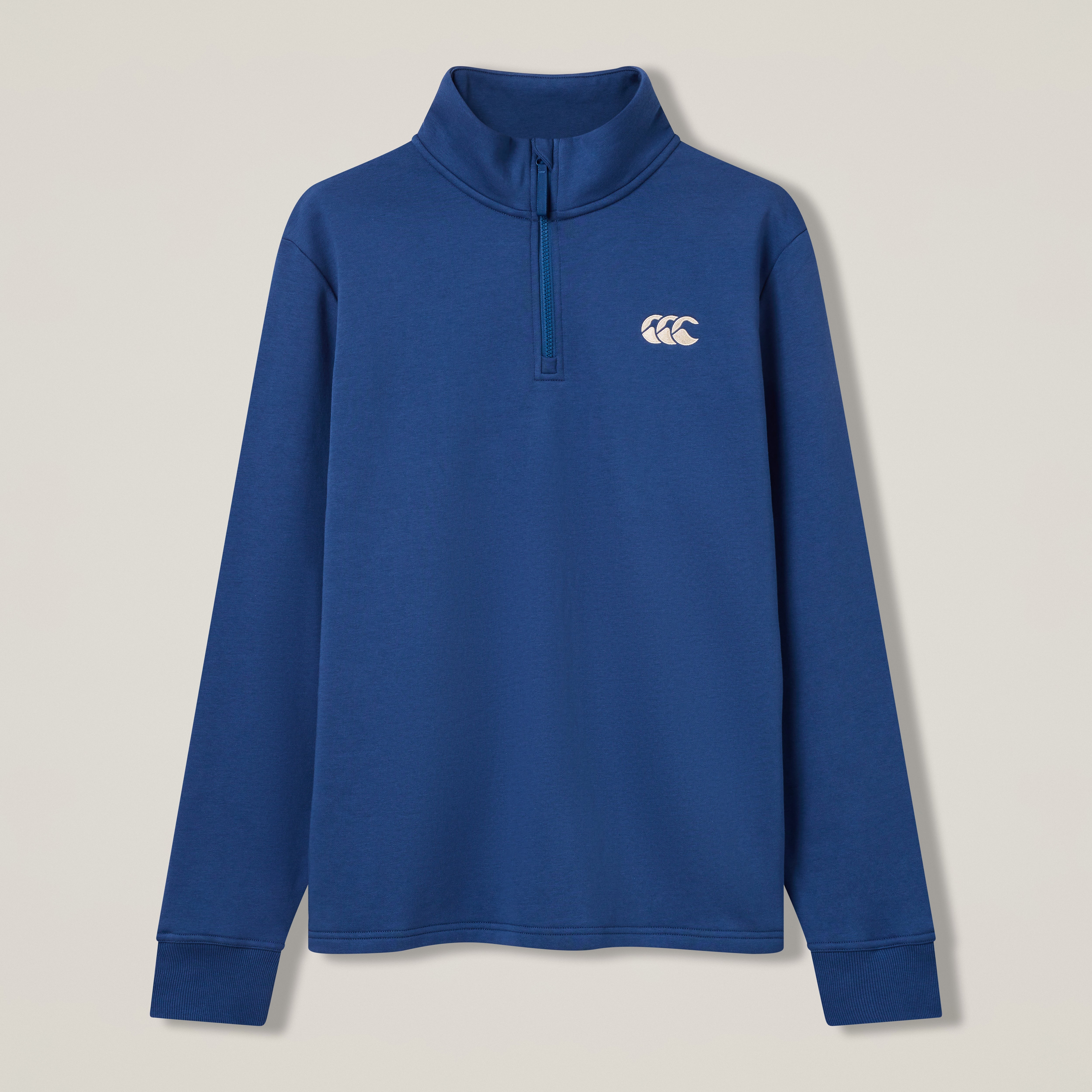 canterbury-mens-open-hem-1-4-zip-sweatshirt-blue image 1