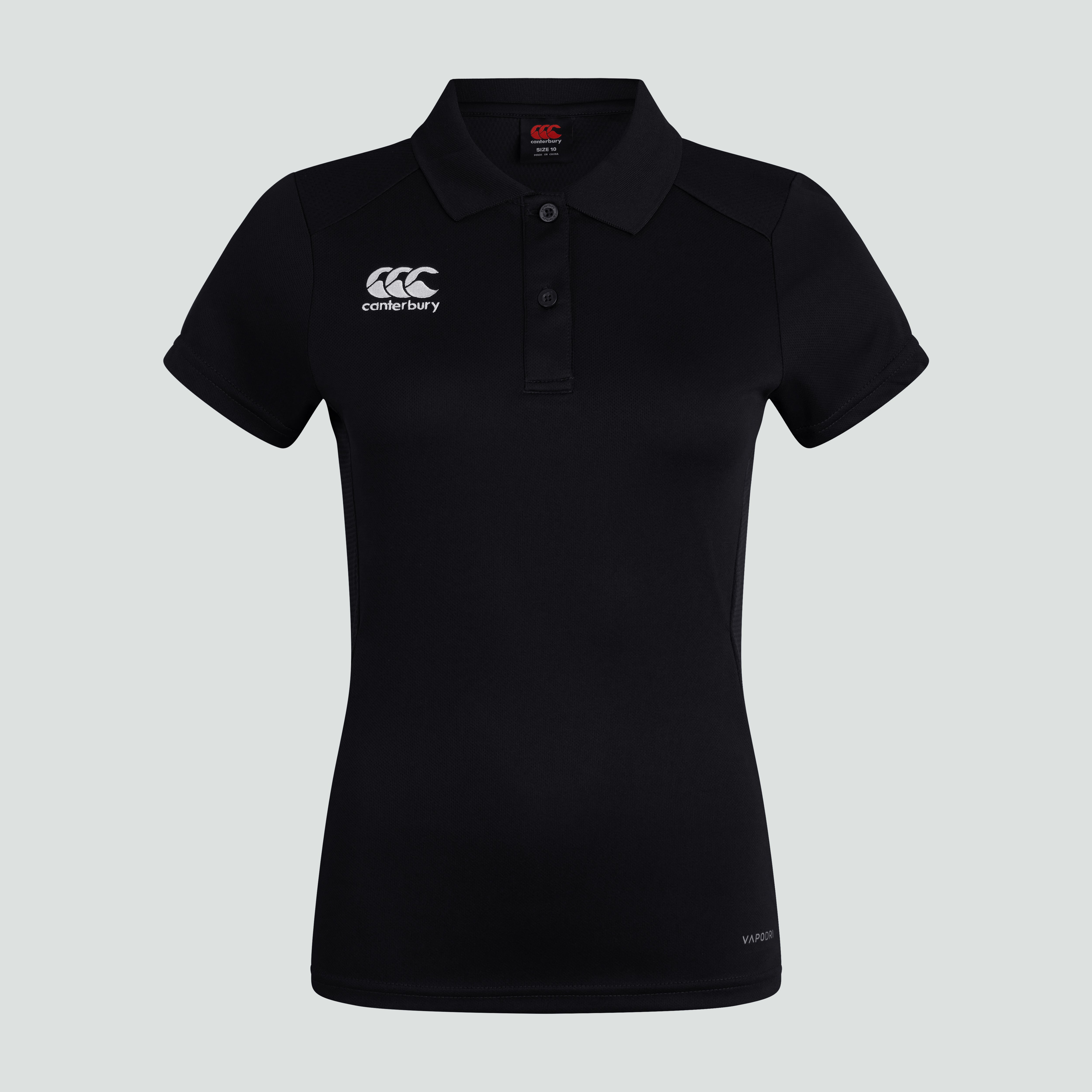 canterbury-womens-club-dry-polo-shirt-negra-polo-de-rugby-mujer image 1