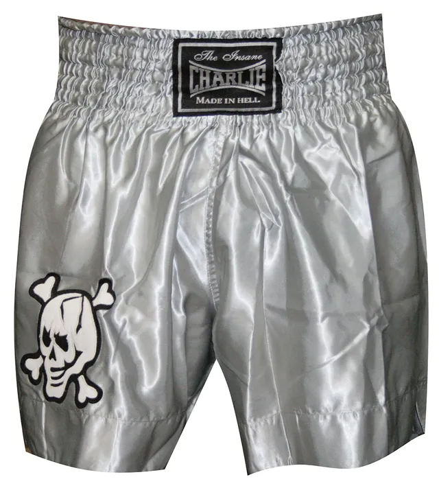 charlie-boxing-short-thai-calavera-pantal-n-de-muay-thai-de-sat-n-con-calavera-l image 1