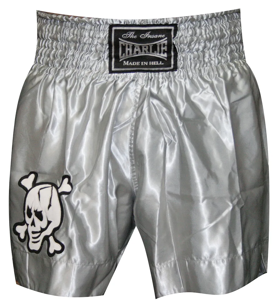 charlie-boxing-short-thai-calavera-pantal-n-de-muay-thai-de-sat-n-con-calavera-l image 1
