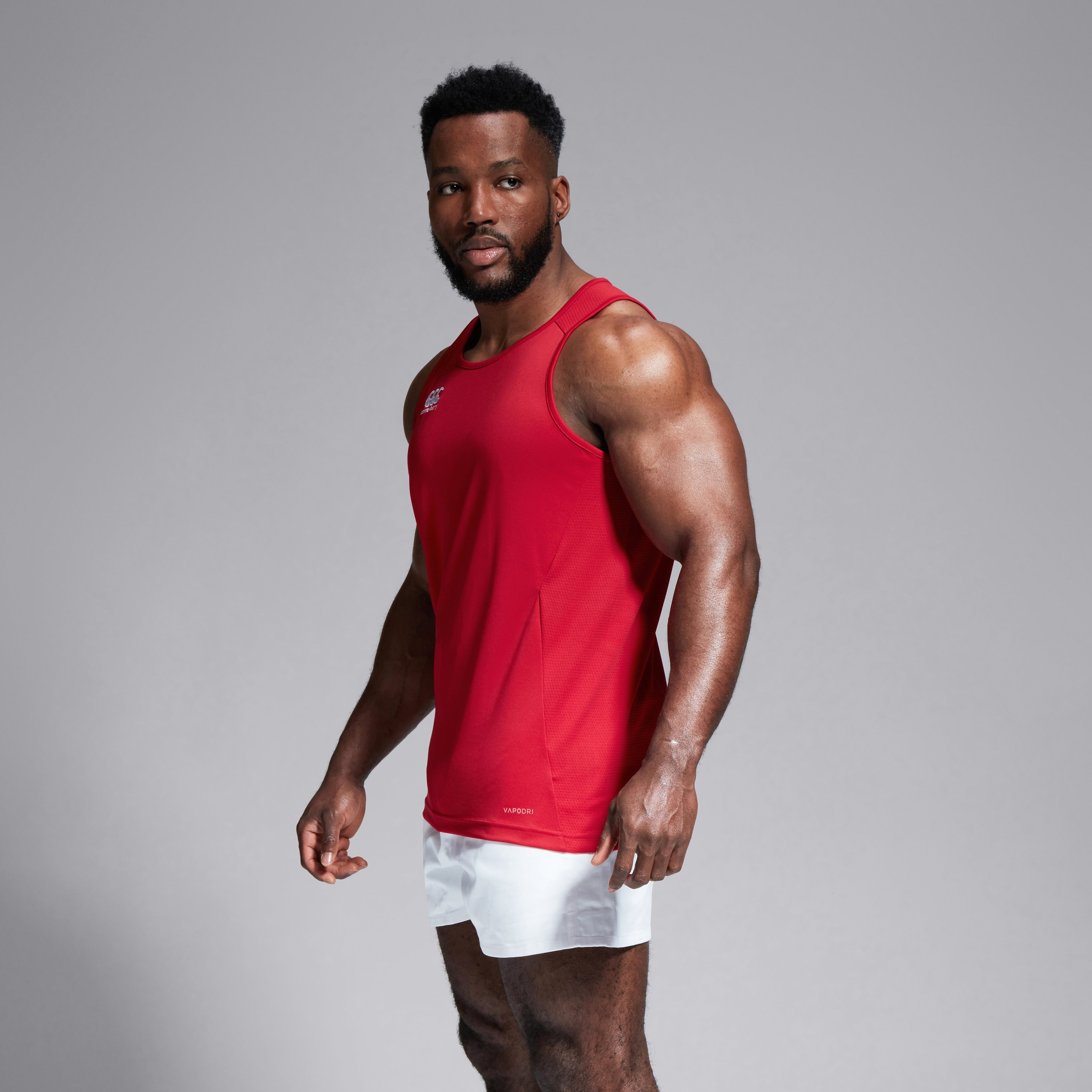 camiseta-sin-mangas-canterbury-club-dry-singlet-roja-para-hombre image 3