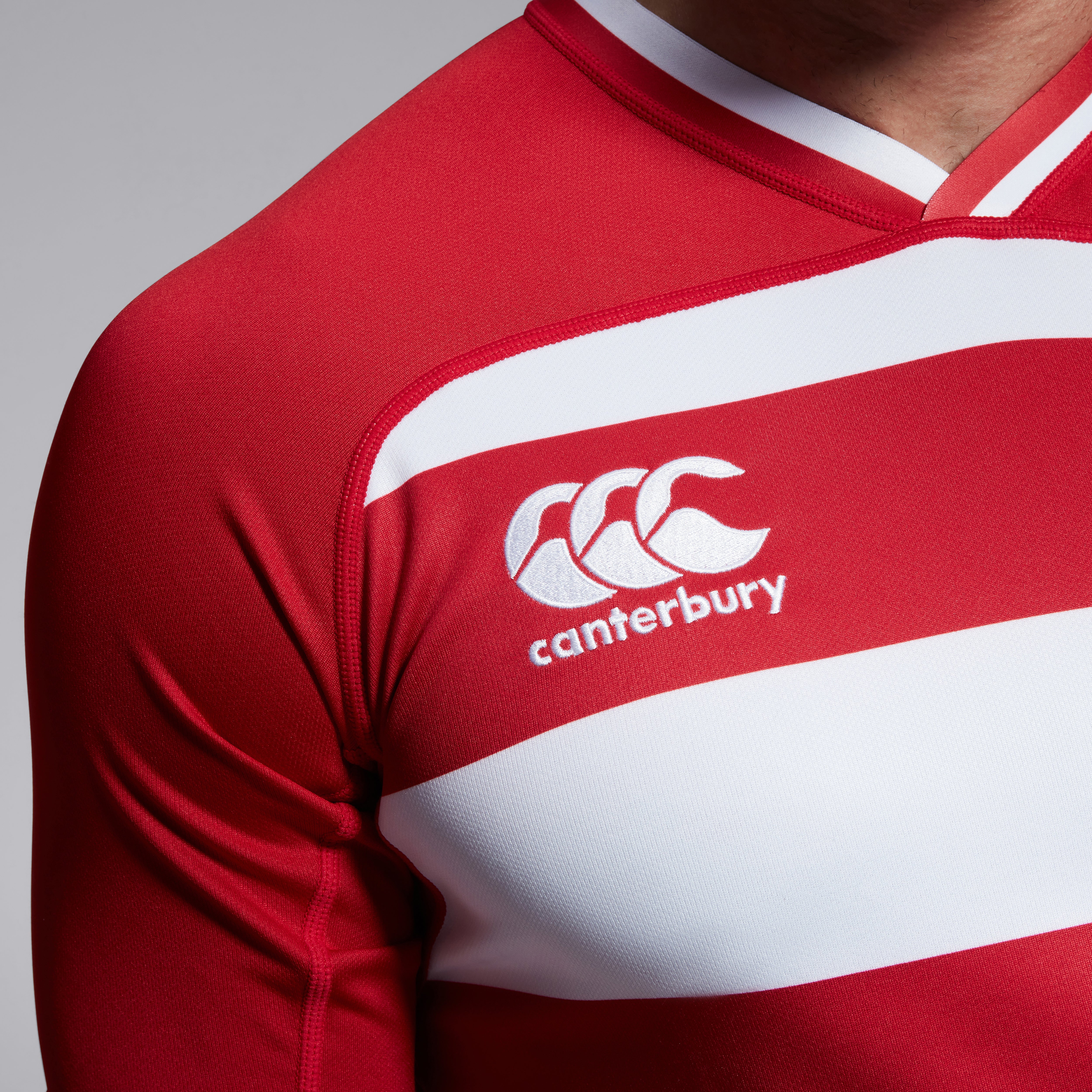canterbury-vapodri-evader-hooped-jersey-rojo-para-hombre image 6