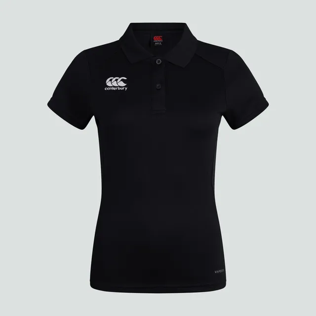 canterbury-womens-club-dry-polo-shirt-negra-polo-de-rugby-mujer image 1