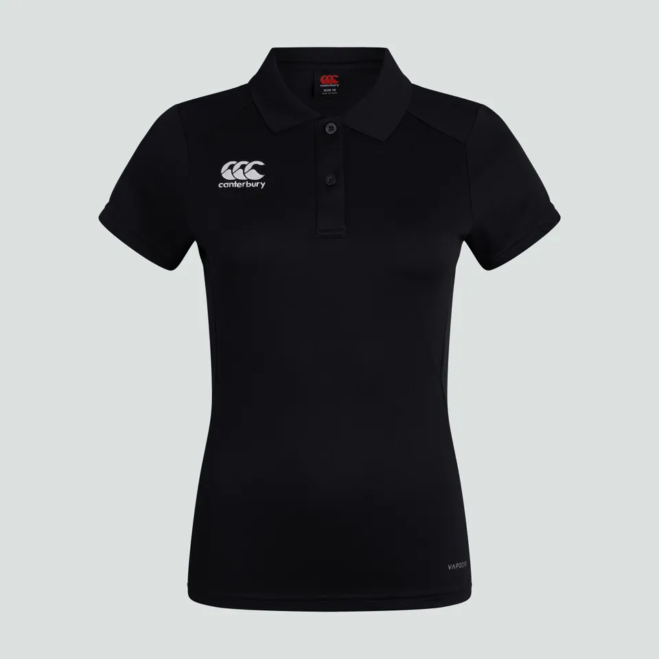 canterbury-womens-club-dry-polo-shirt-negra-polo-de-rugby-mujer image 1