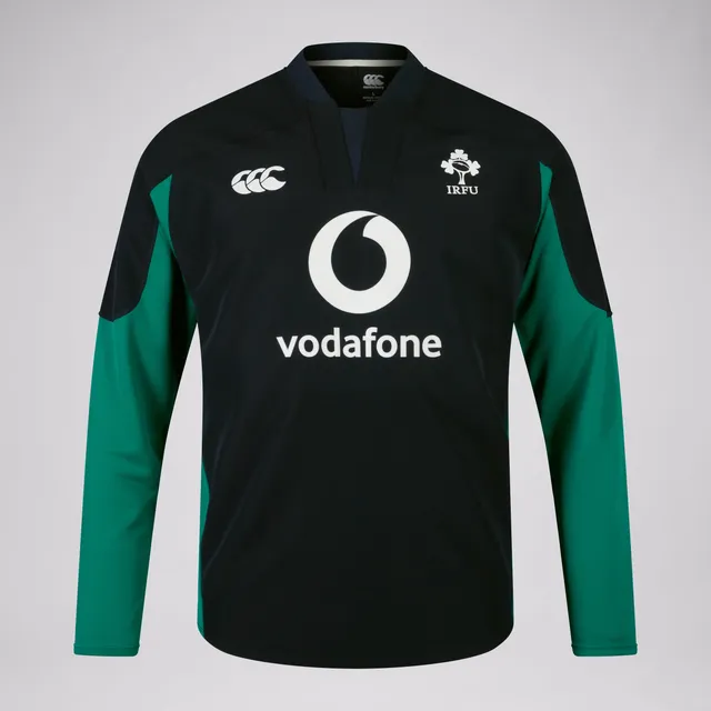 canterbury-sudadera-t-cnica-ireland-drill-top-negro-verde-para-hombre image 1