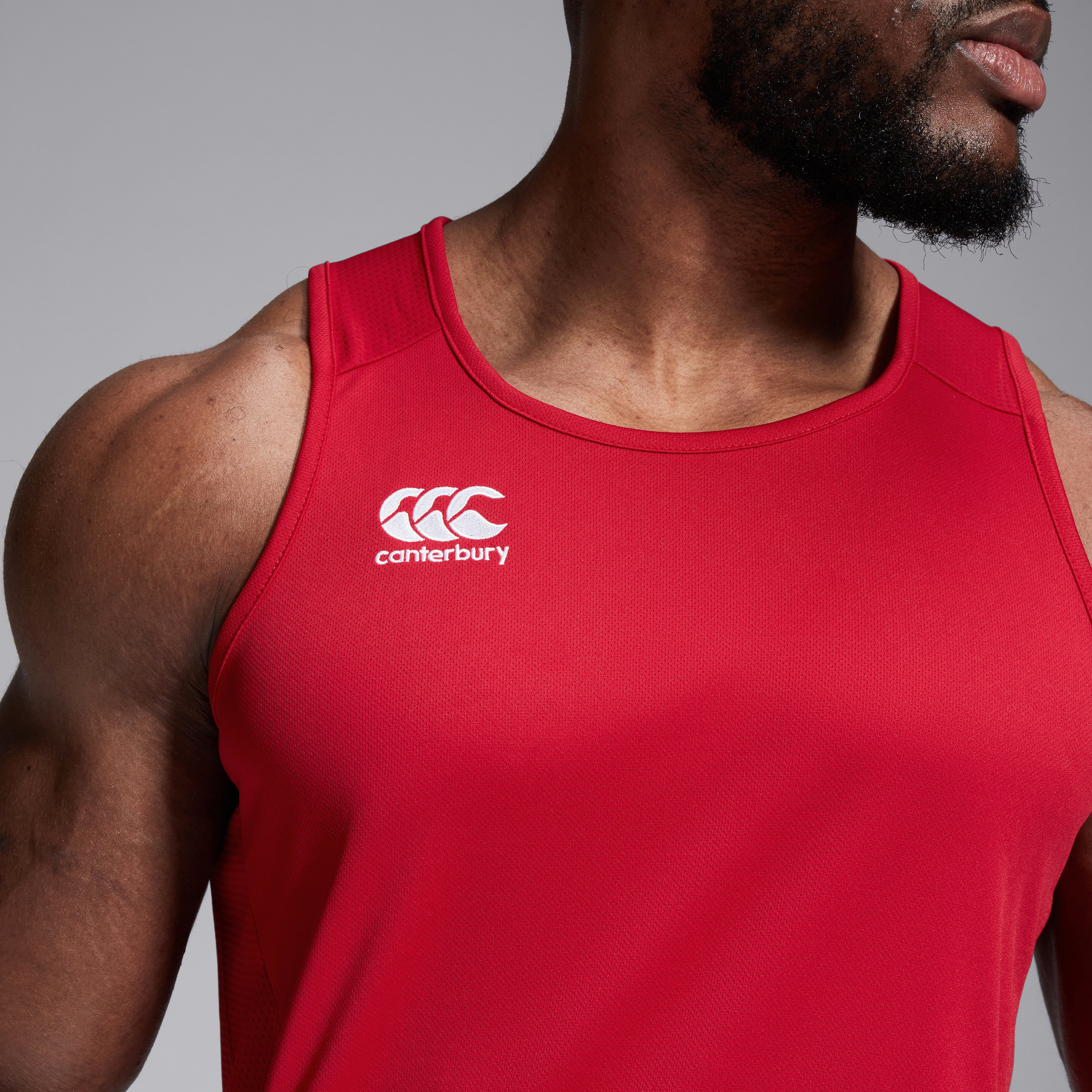 camiseta-sin-mangas-canterbury-club-dry-singlet-roja-para-hombre image 7