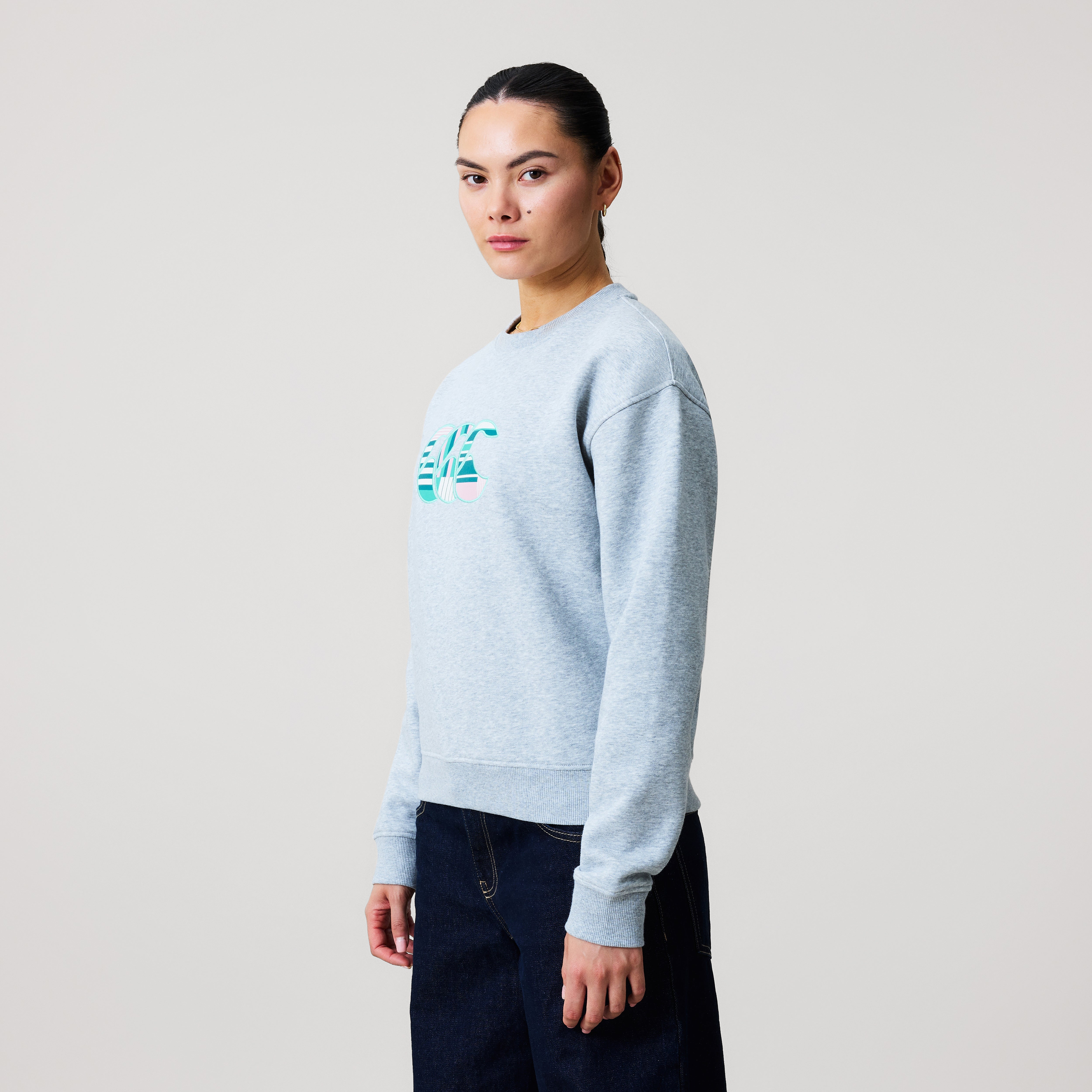 canterbury-womens-uglies-logo-crew-sweatshirt-grey image 4