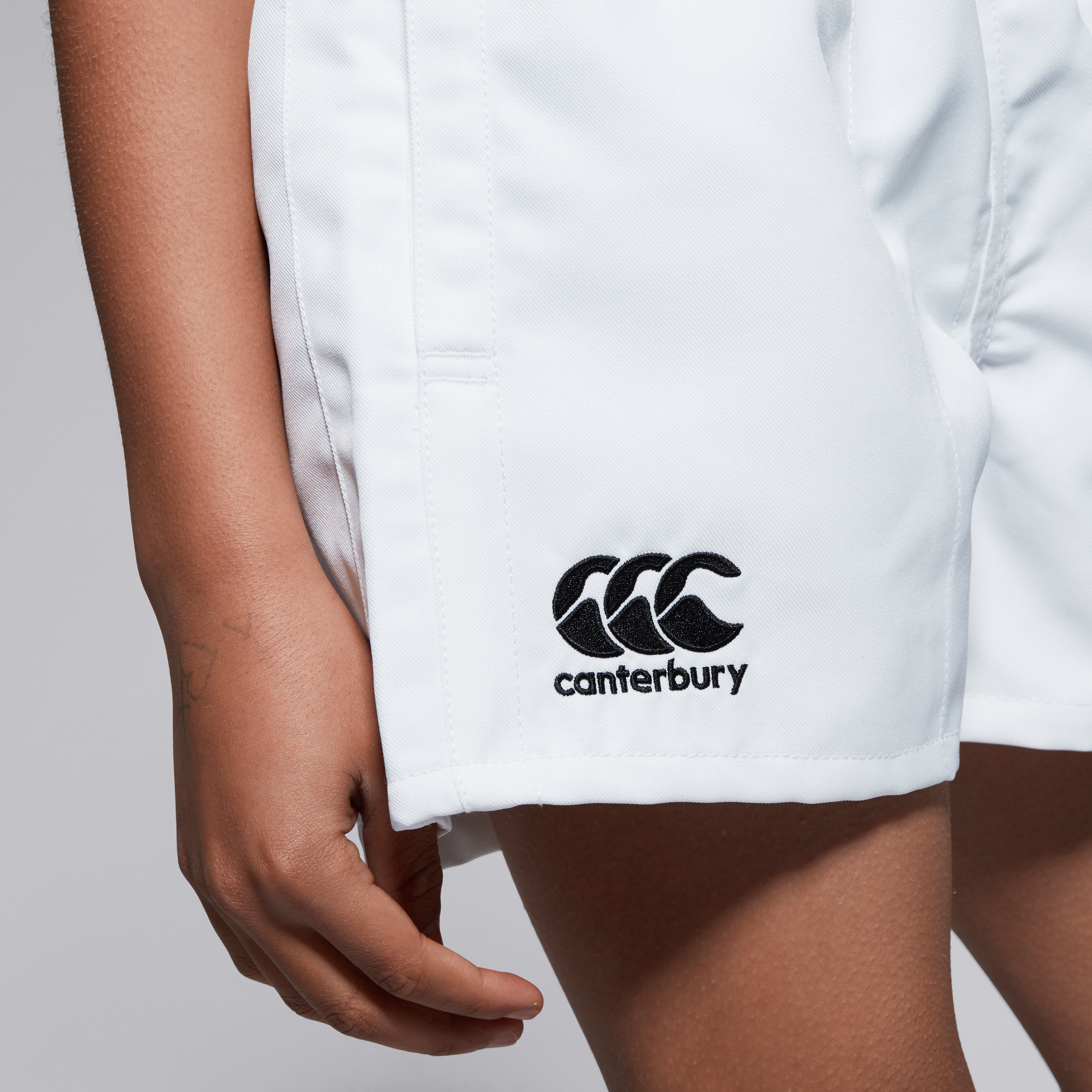 canterbury-junior-unisex-professional-polyester-short-white image 7