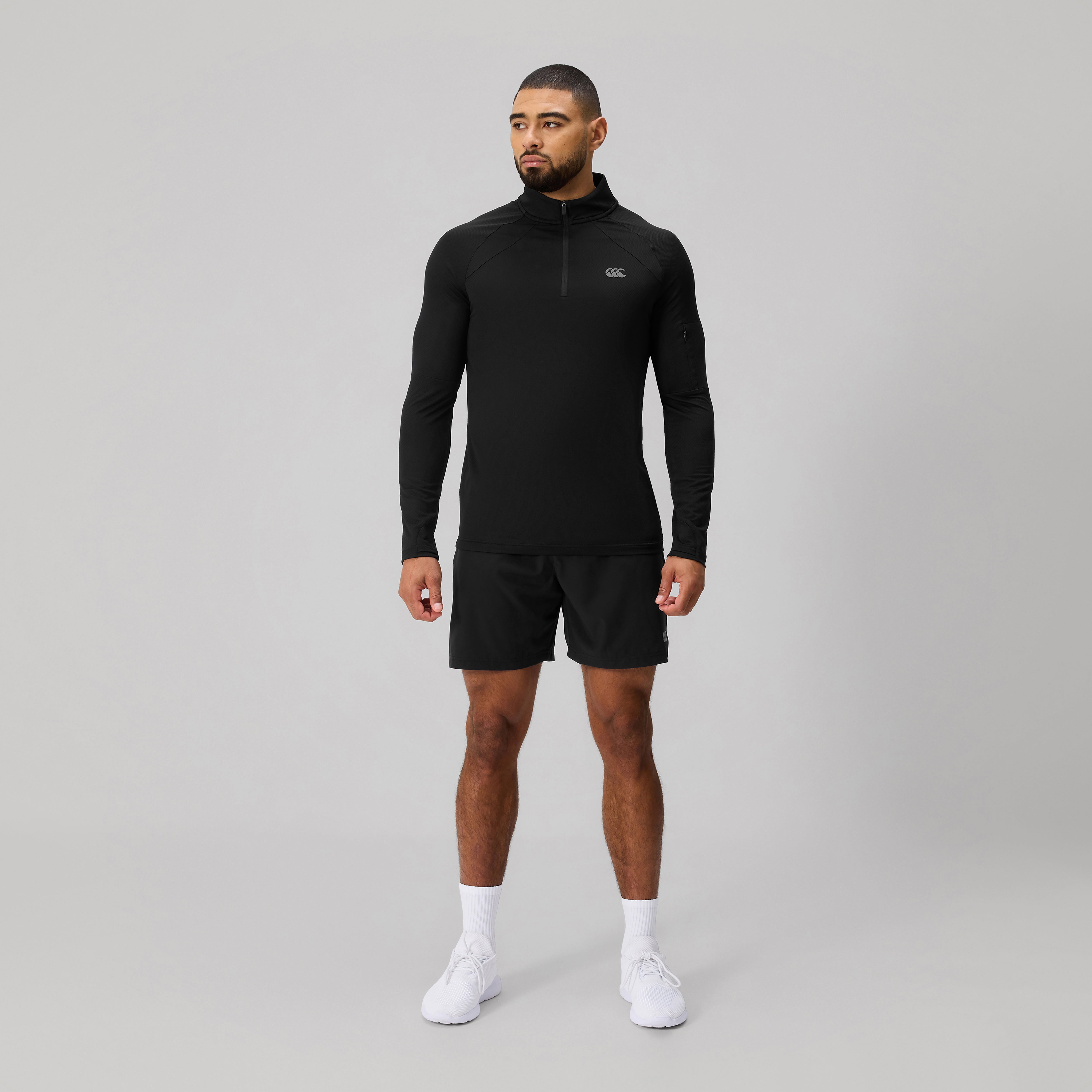 canterbury-tempo-quarter-zip-negro-sudadera-deportiva-de-media-cremallera-para-h image 2