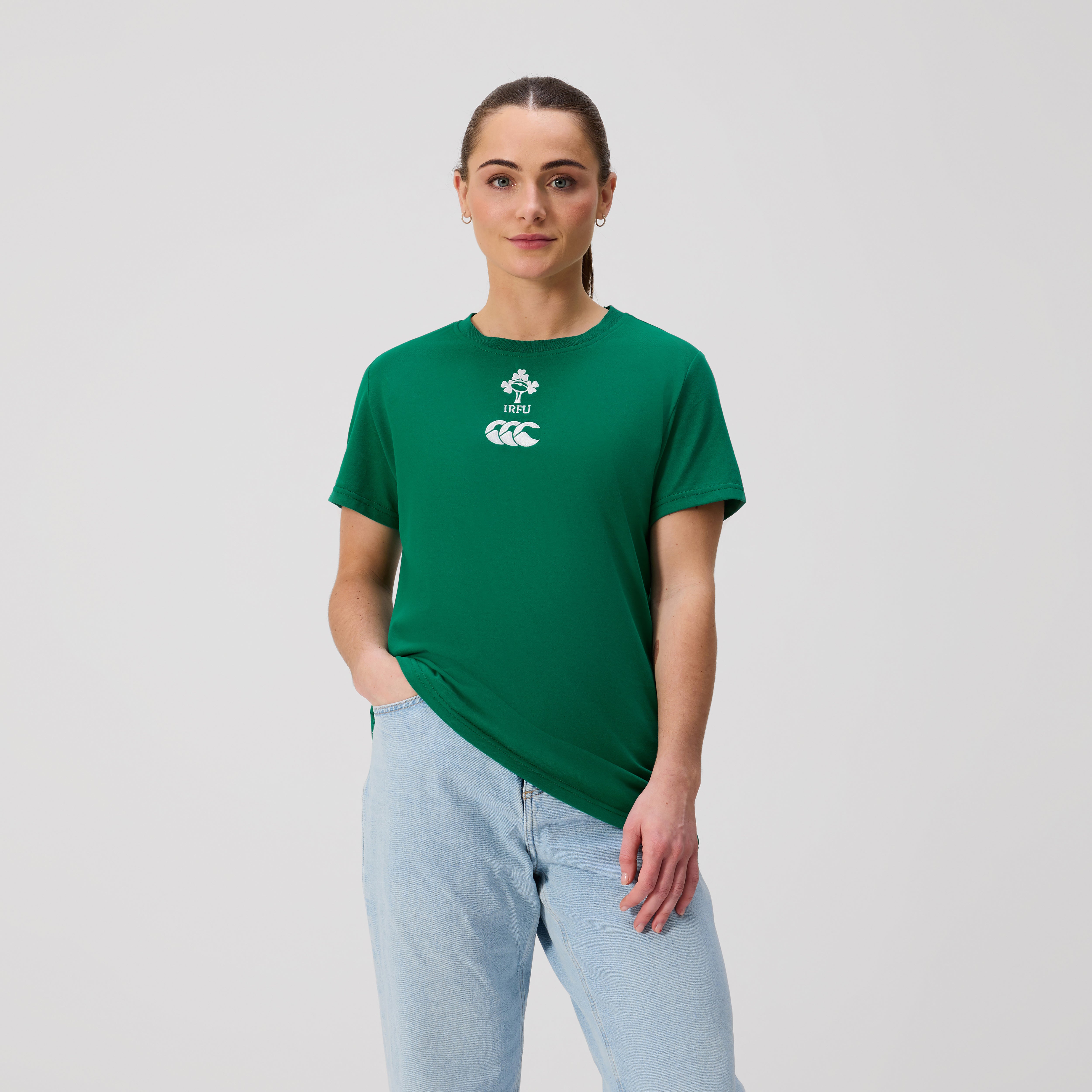 canterbury-camiseta-ireland-cotton-mujer-verde image 1