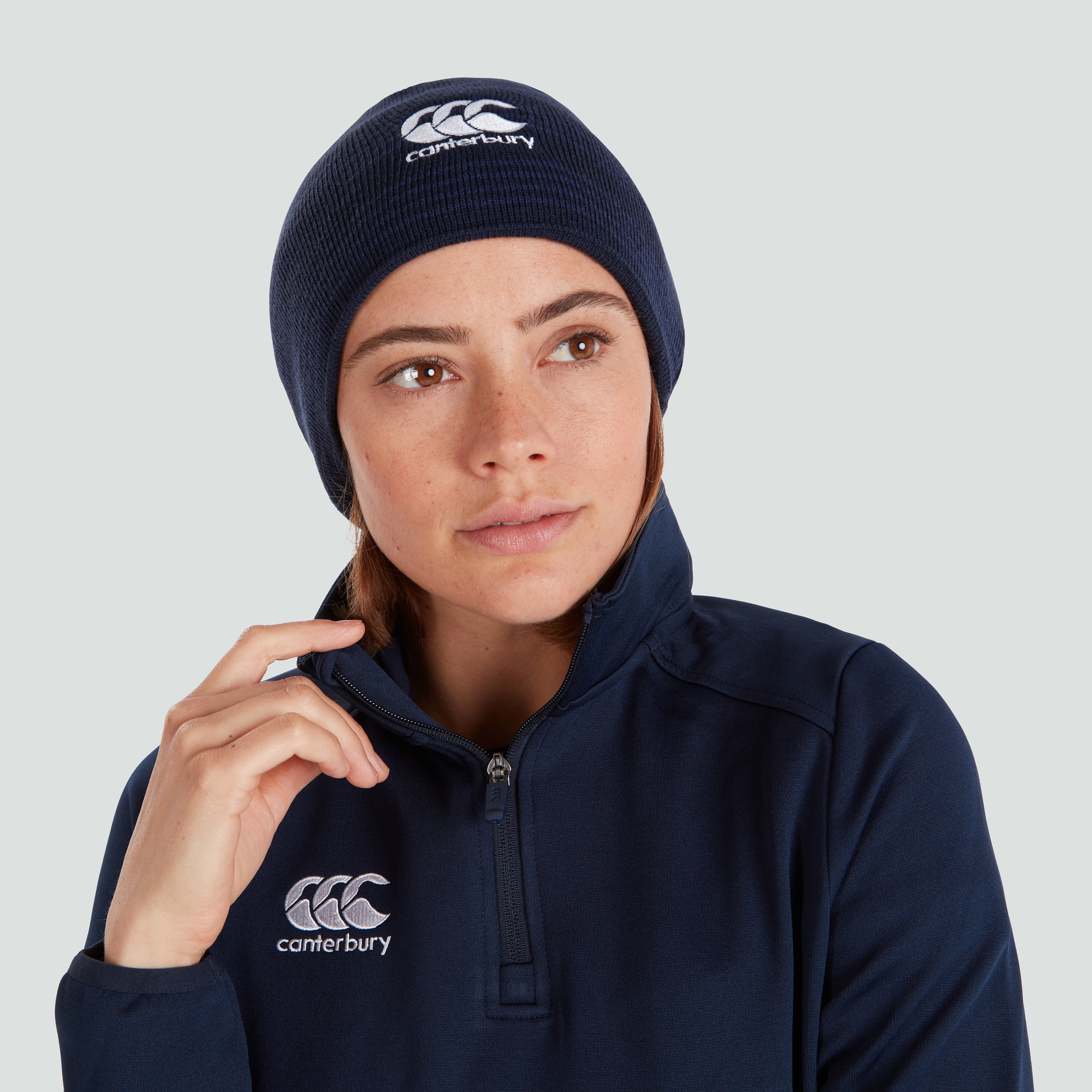 canterbury-gorro-de-forro-polar-adulto-unisex-azul-marino-beanie image 2