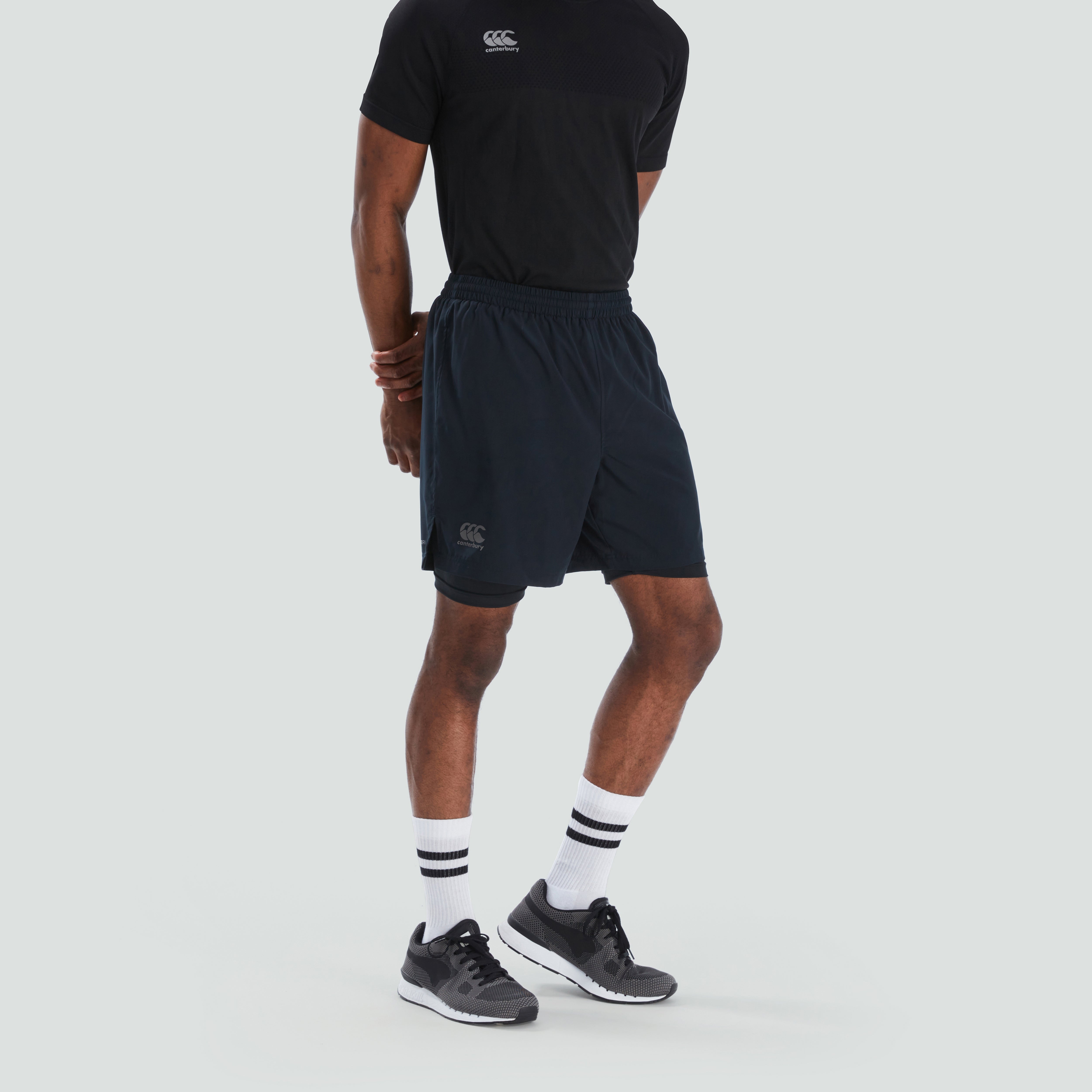 canterbury-vapodri-2-en-1-short-negro-gris-para-hombre image 4