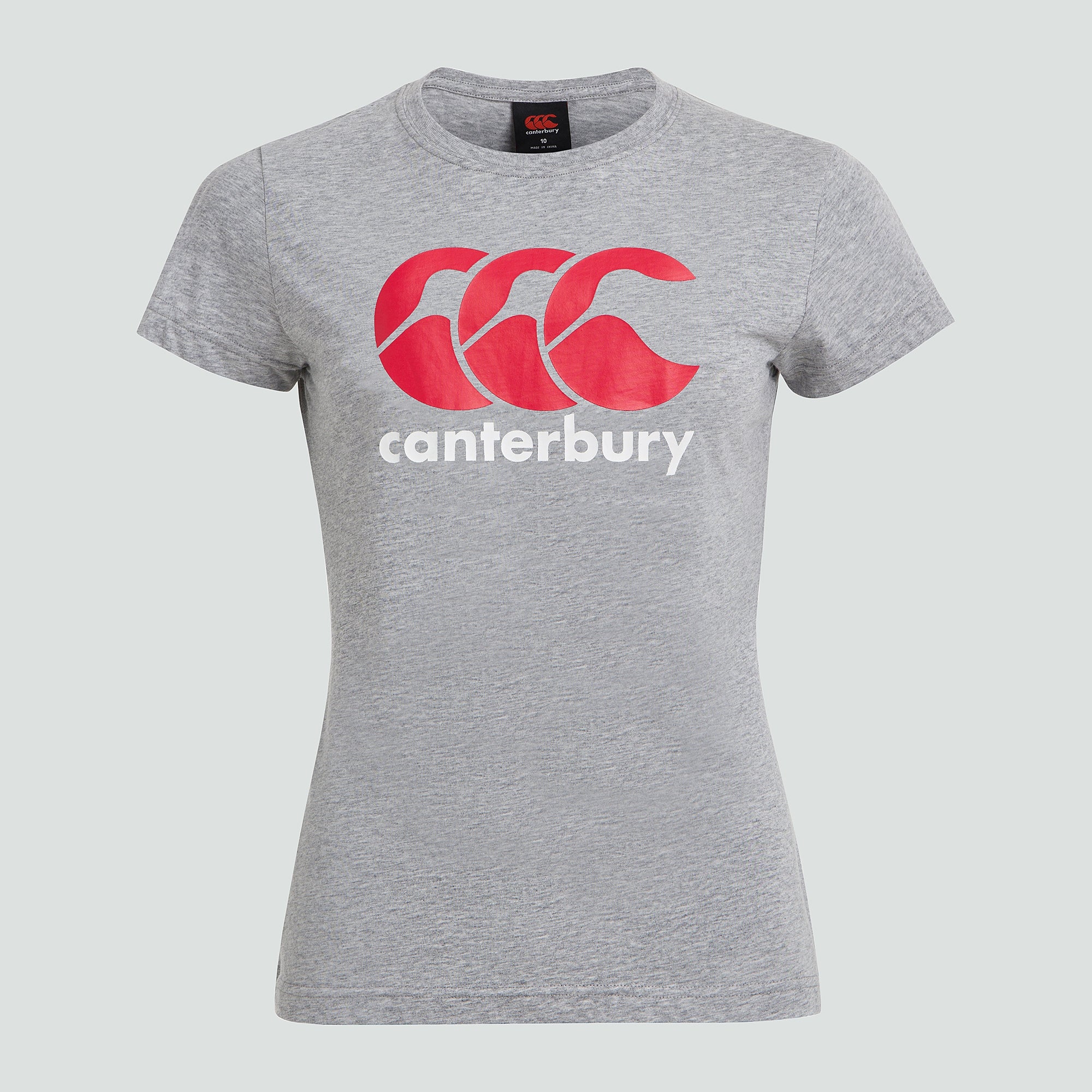canterbury-ccc-logo-tee-mujer-gris-camiseta-casual image 3