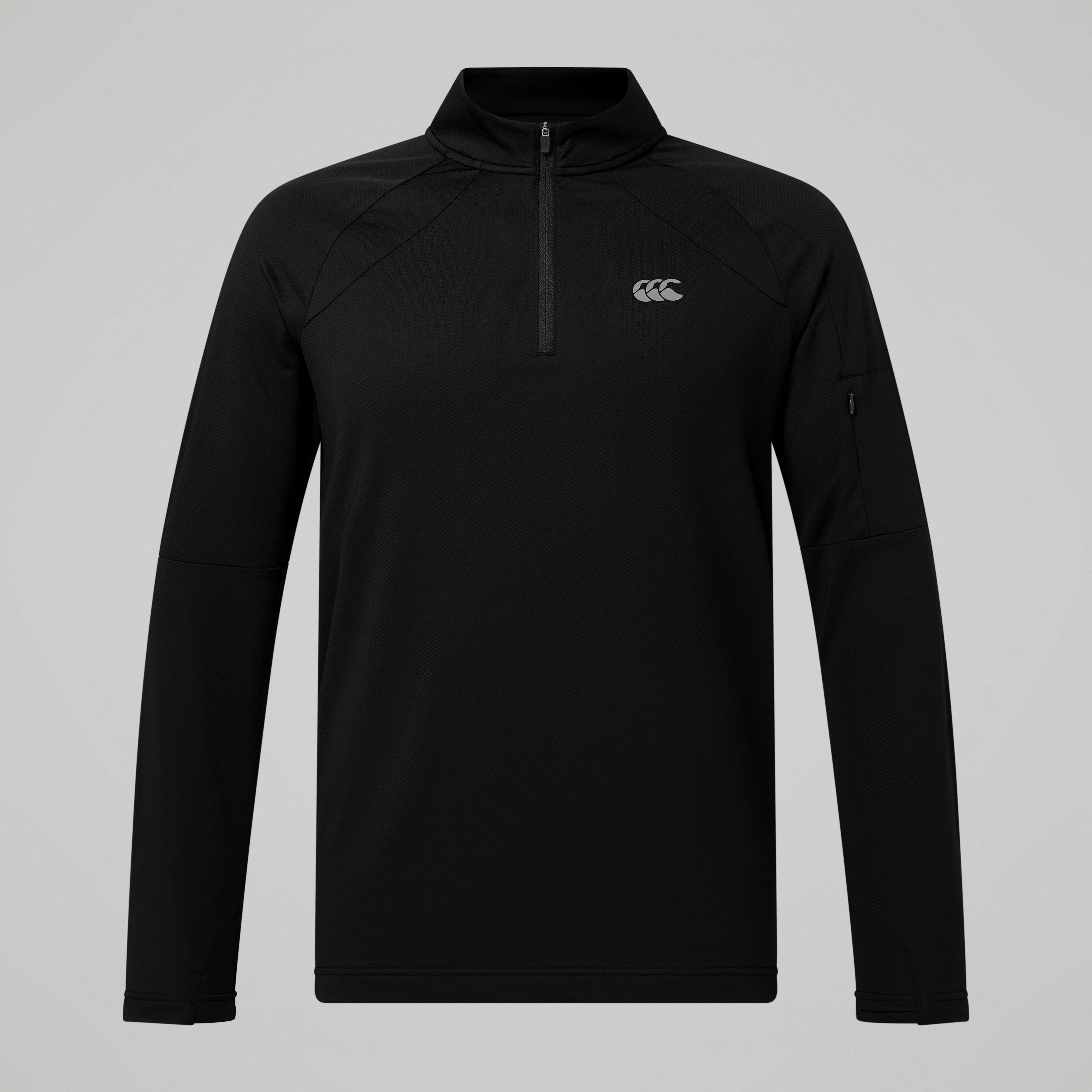 canterbury-tempo-quarter-zip-negro-sudadera-deportiva-de-media-cremallera-para-h image 1