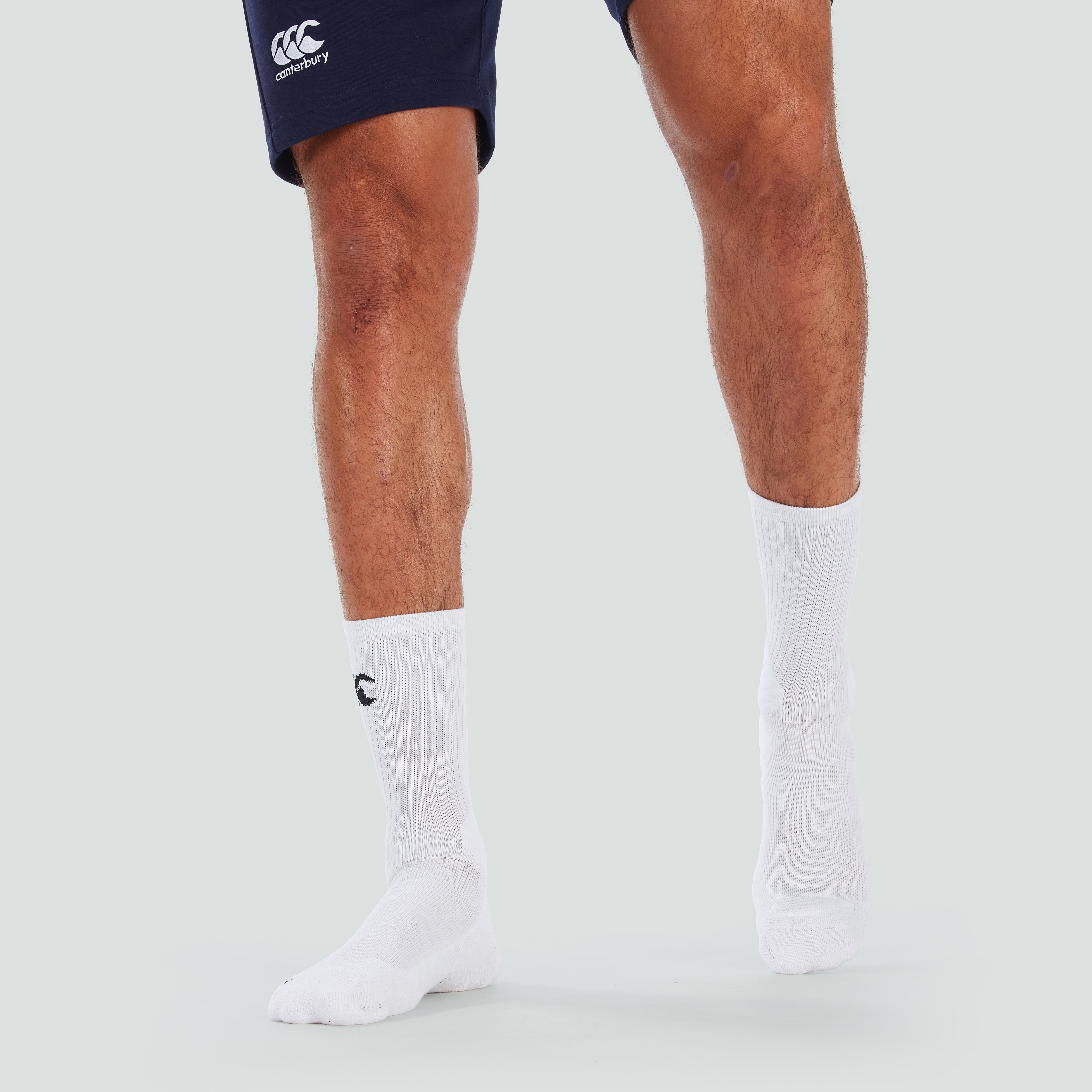 canterbury-mens-mid-calf-grip-sock-white-calcetines-de-rugby-con-agarre image 2