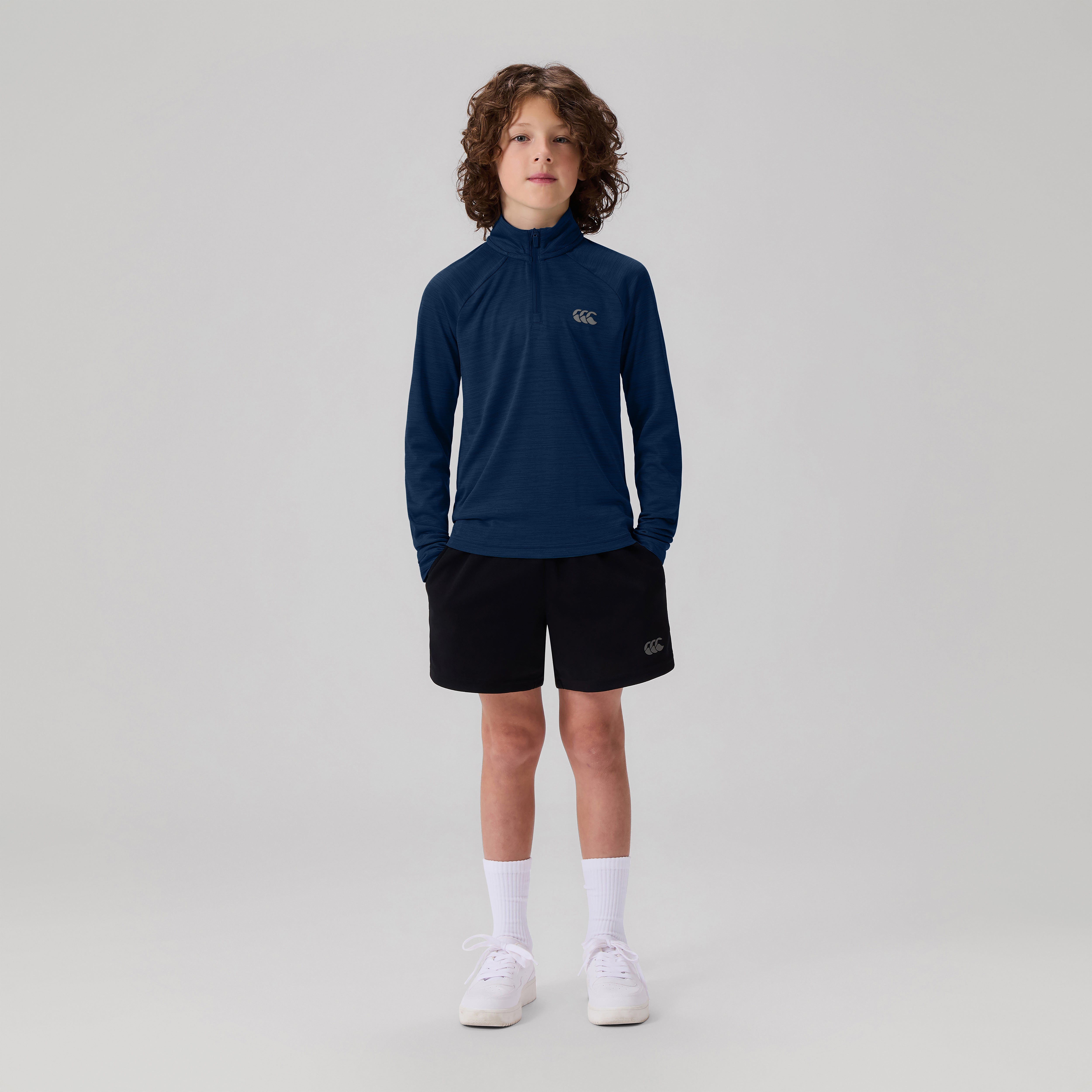 canterbury-tempo-sudadera-de-entrenamiento-1-4-zip-para-junior-unisex-azul-marin image 2