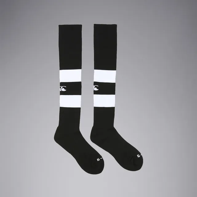 calcetines-canterbury-club-hooped-blanco-y-negro-unisex image 1