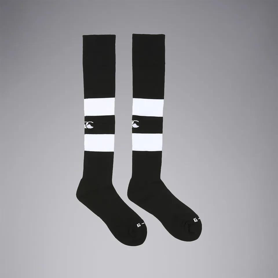 calcetines-canterbury-club-hooped-blanco-y-negro-unisex image 1