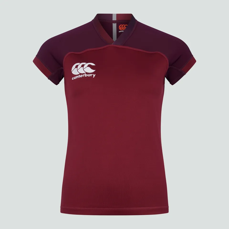 canterbury-vapodri-evader-junior-unisex-rugby-jersey-maroon image 1