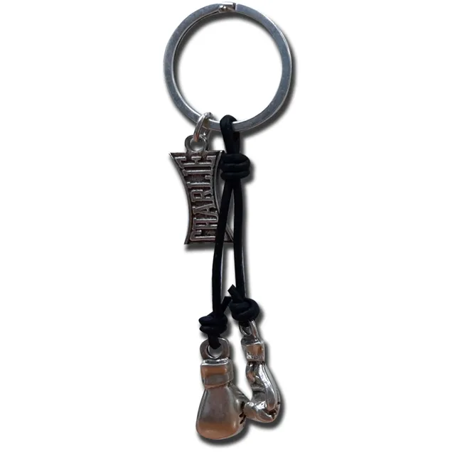 charlie-boxing-llavero-metal-piel-llavero-de-metal-y-piel-con-dise-o-vintage image 1