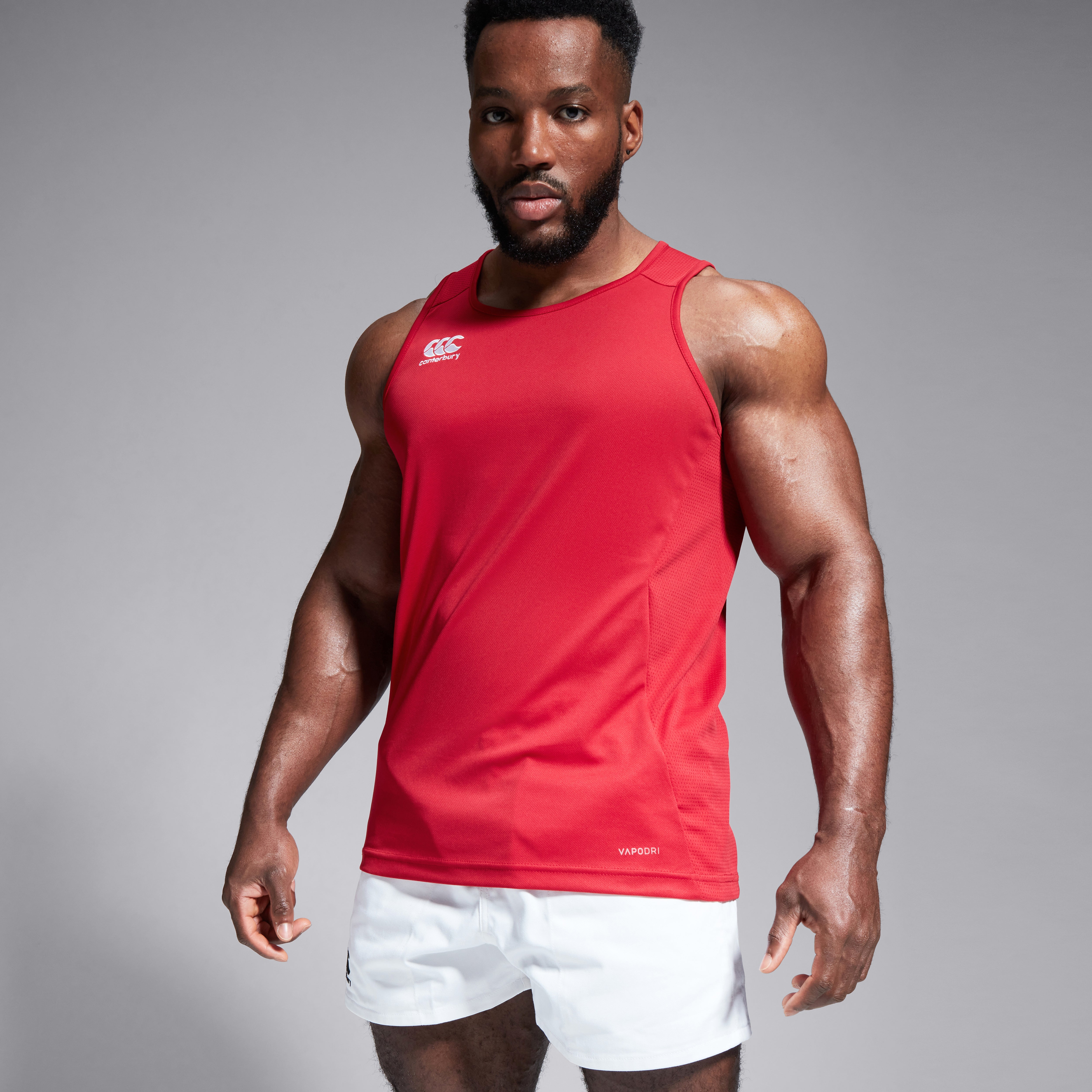 camiseta-sin-mangas-canterbury-club-dry-singlet-roja-para-hombre image 4